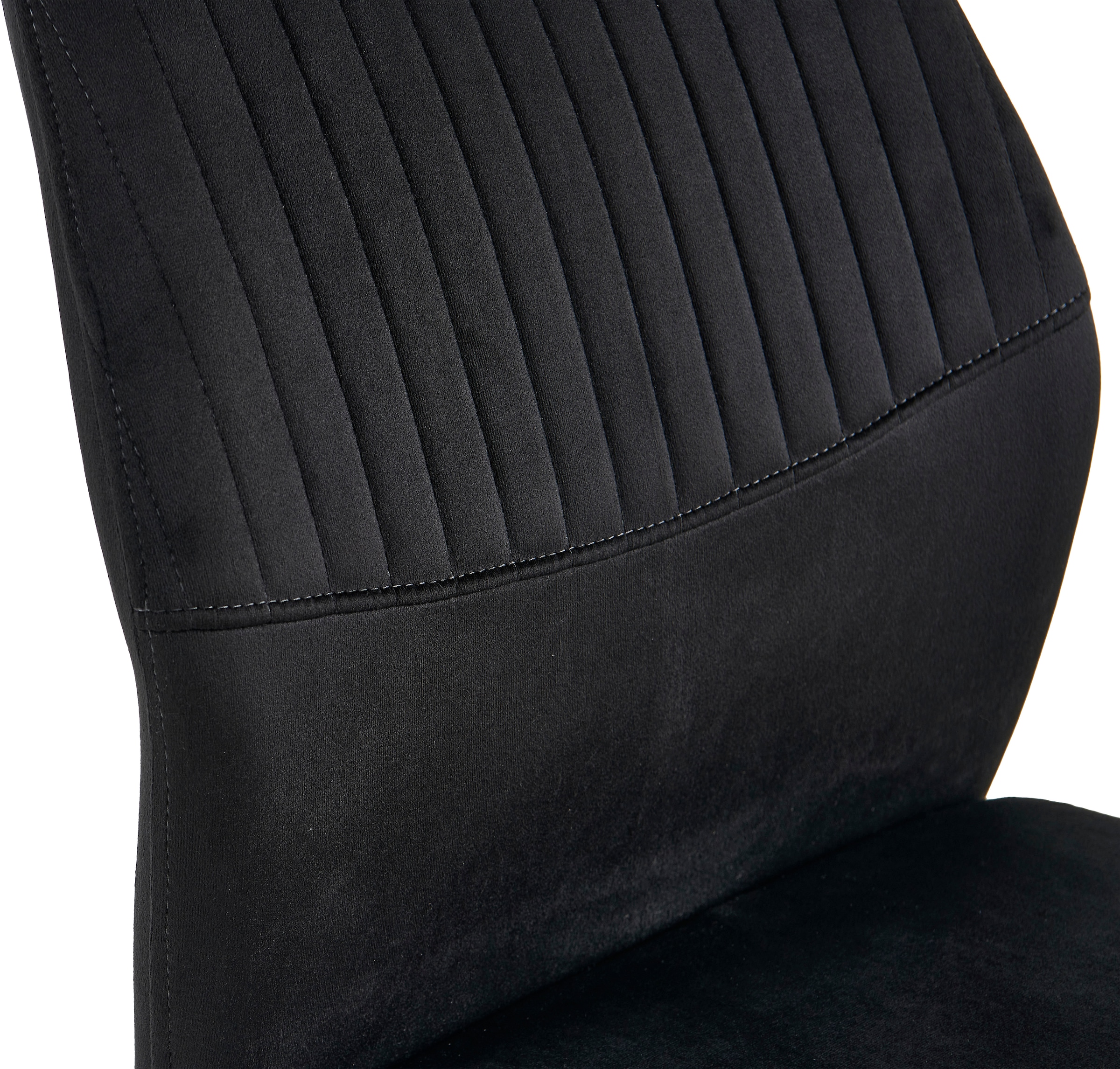 OTTO home Essgruppe »Freya« Set, 4 tlg. runder Esstisch 90 cm in Sinterstein, Black Copper mit 3 Samtstühlen