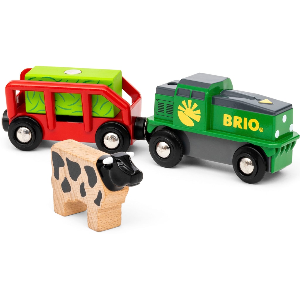 BRIO® Spielzeug-Eisenbahn »BRIO® WORLD, Bauernhof Batterie-Zug«