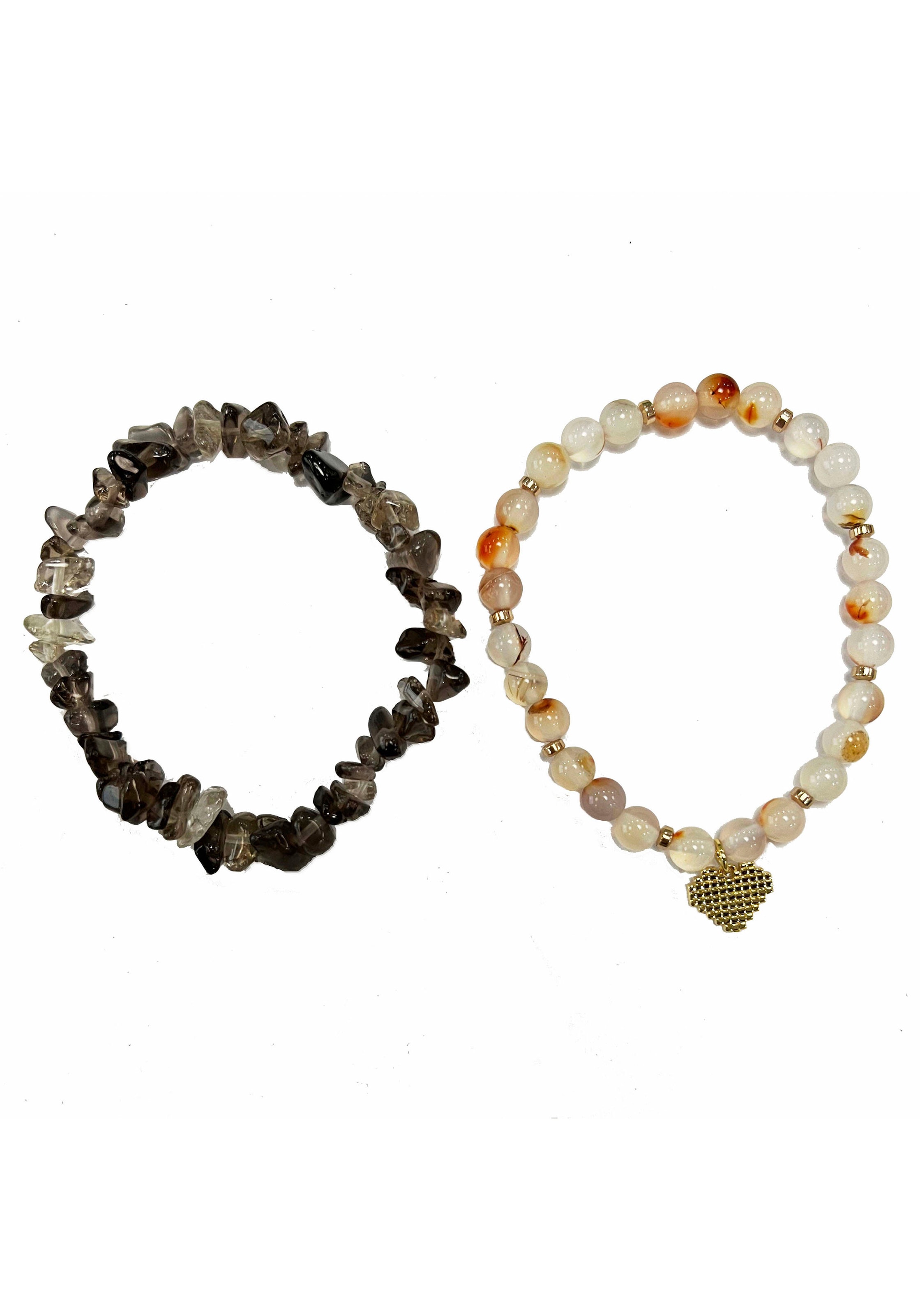 Firetti Armband Set »Multipack Schmuck Geschenk Zugarmbänder Steinarmband Edelstein« Made in Germany - mit Achat, Rauchquarz