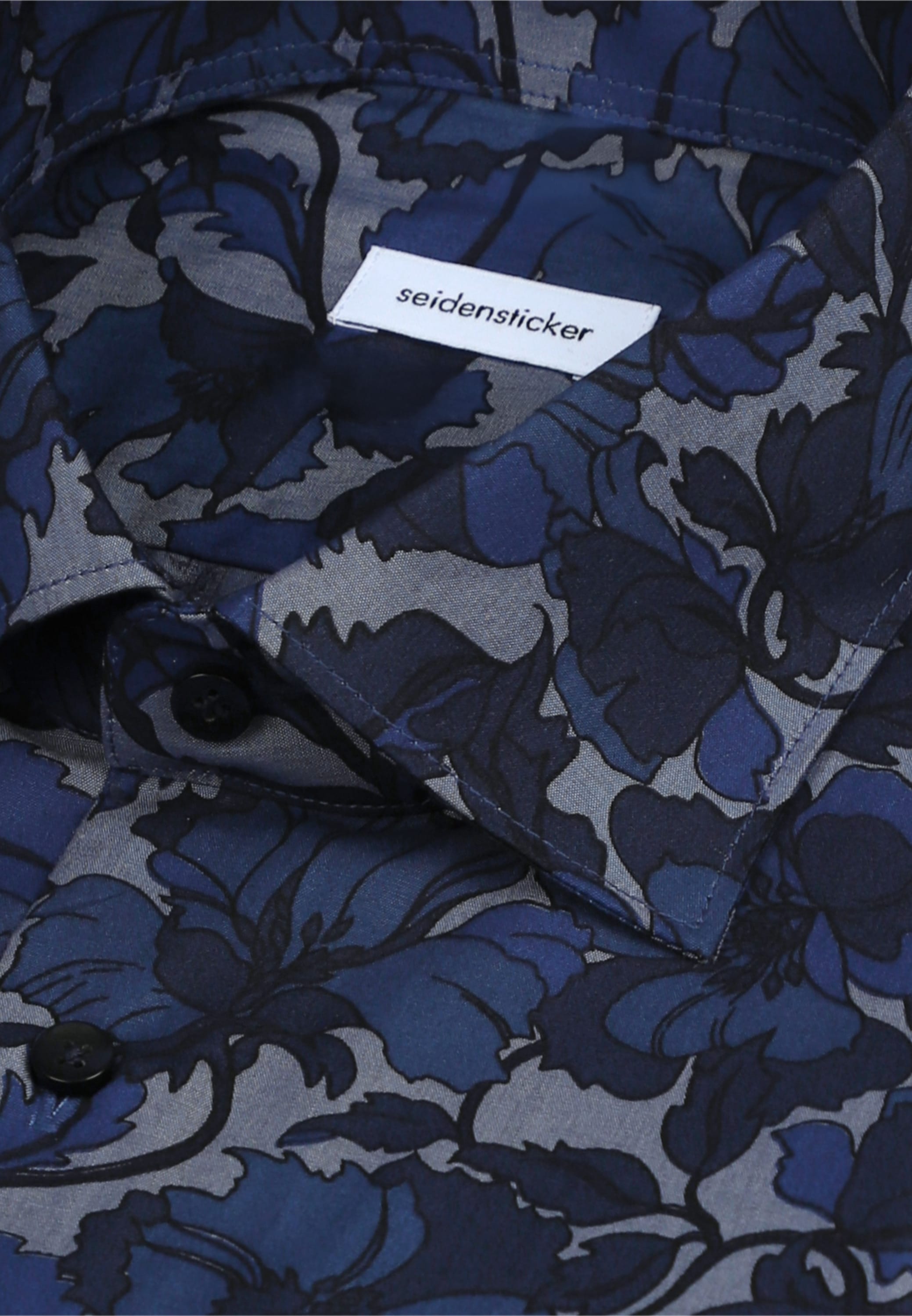 seidensticker Businesshemd »Schwarze Rose« Shaped 1/1 Kentkragen Druck