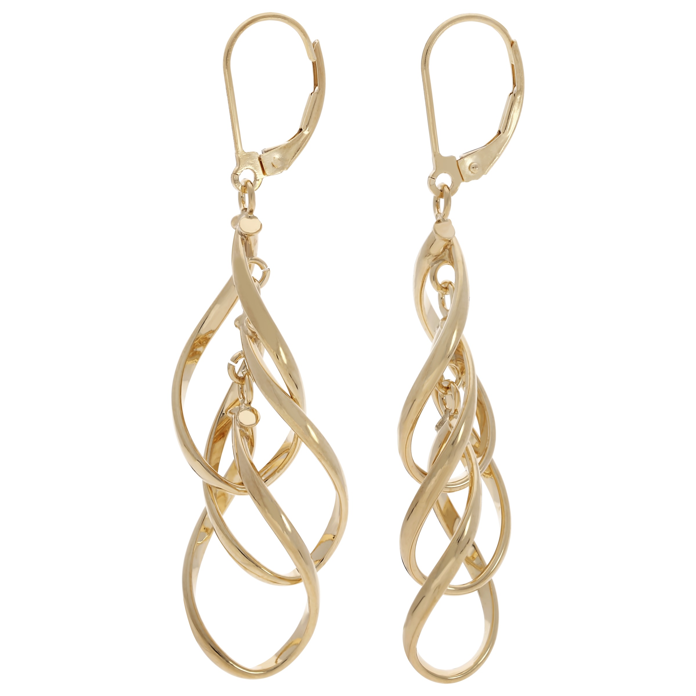 Firetti Paar Ohrhänger »Schmuck Geschenk Gold 375 Ohrschmuck Ohrringe Tropfen Spirale«