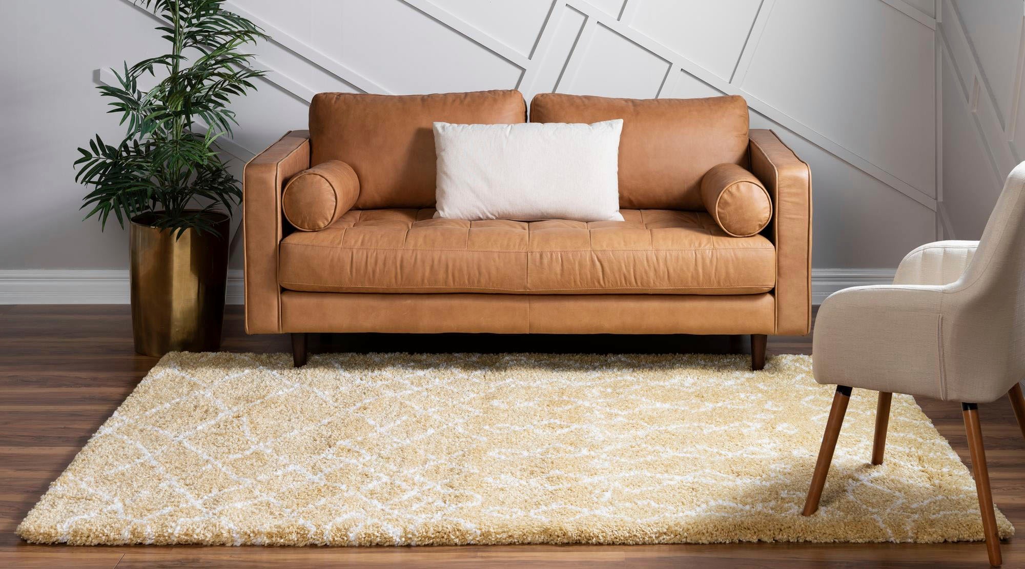 Myflair Möbel & Accessoires Hochflor-Teppich »Temara Shag Lagerräumung«, rechteckig, 51 mm Höhe, gewebt, Scandi Design, ideal im Wohnzimmer & Schlafzimmer