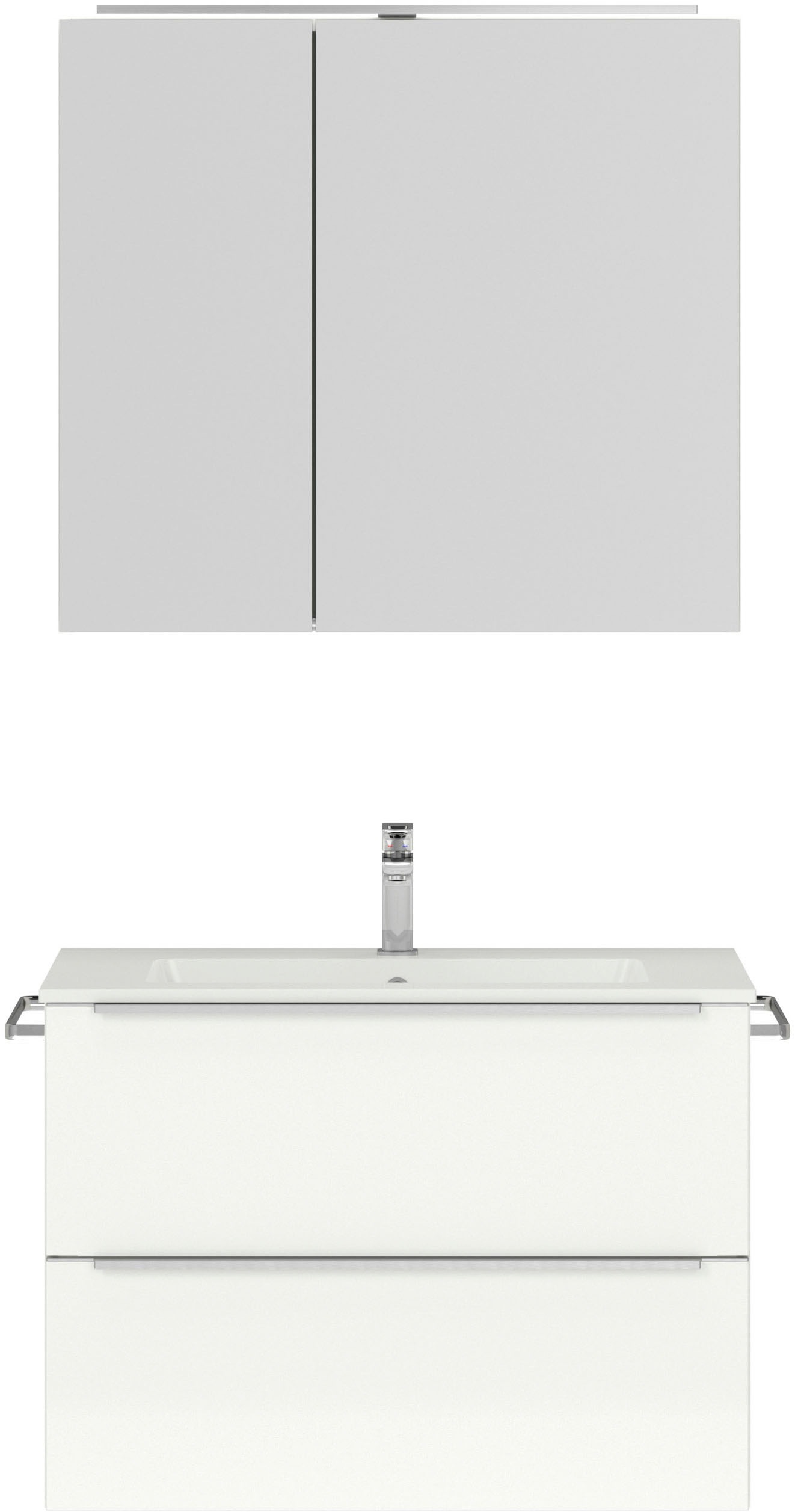 nobilia® Badmöbel-Set »Levere« vormontiert, mit Soft-Close, 2 Stk. tlg. günstig online kaufen