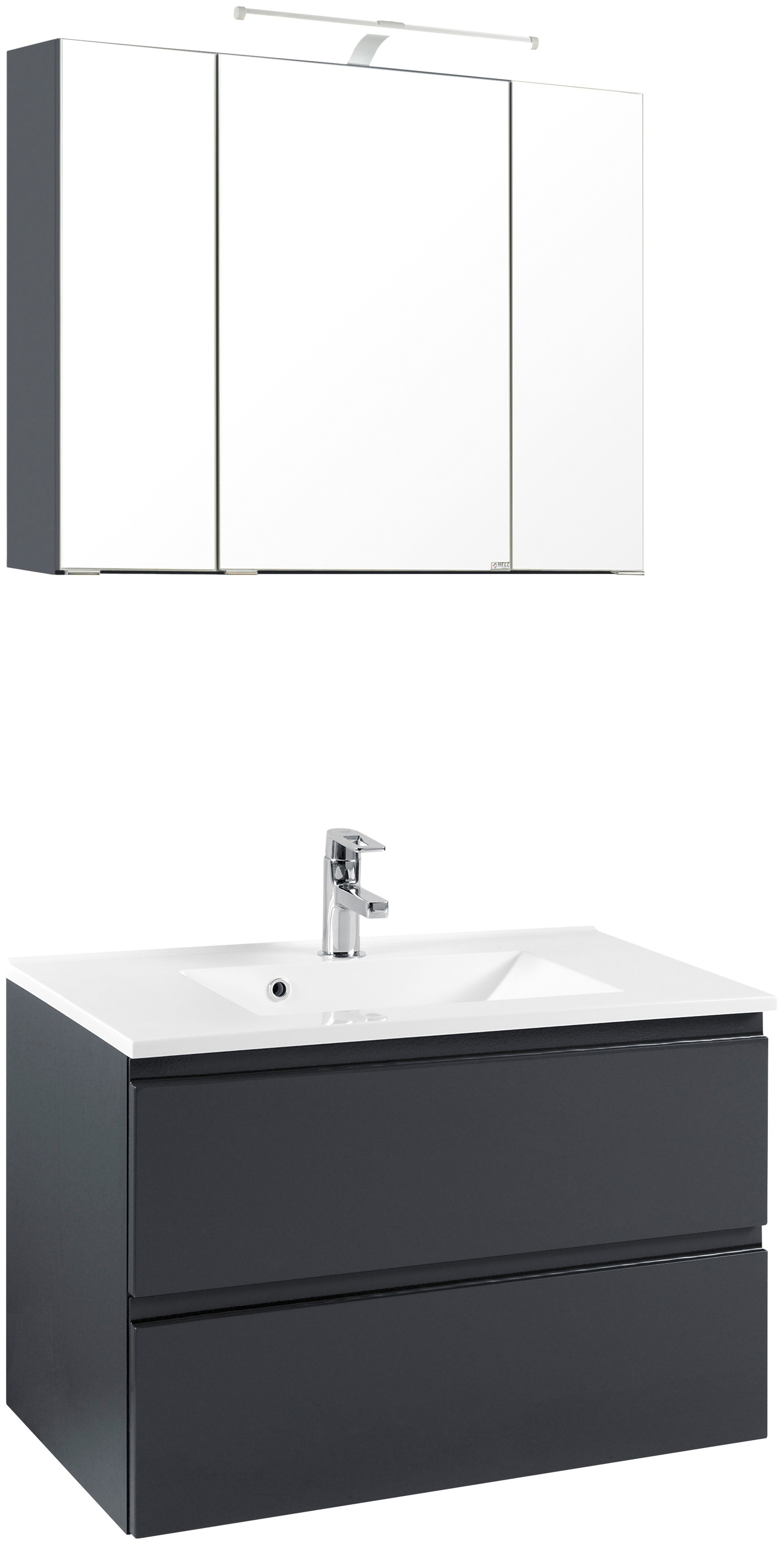 welltime Badmöbel-Set »Cardiff«, (2 St.), Breite 80 cm, griffloses Design günstig online kaufen