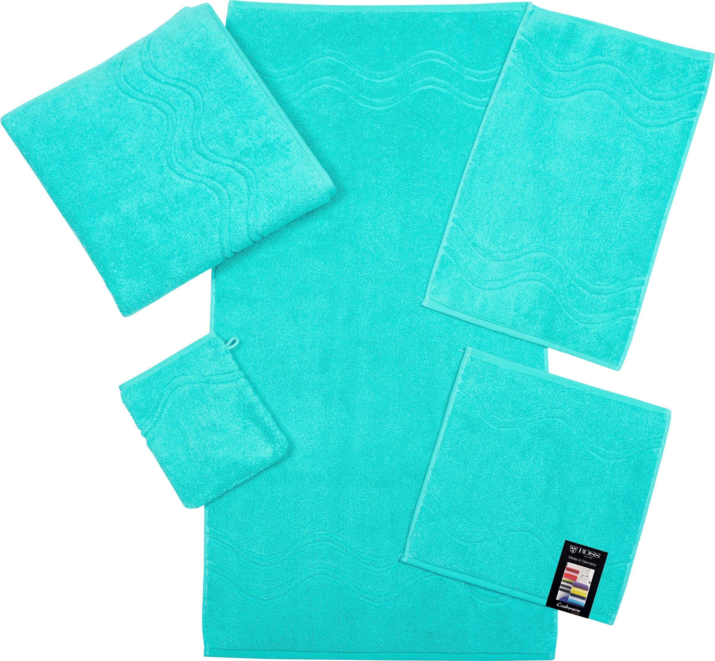ROSS Gästehandtuch »Cashmere feeling«, (6 St.), mit Wellen-Bordüre günstig online kaufen