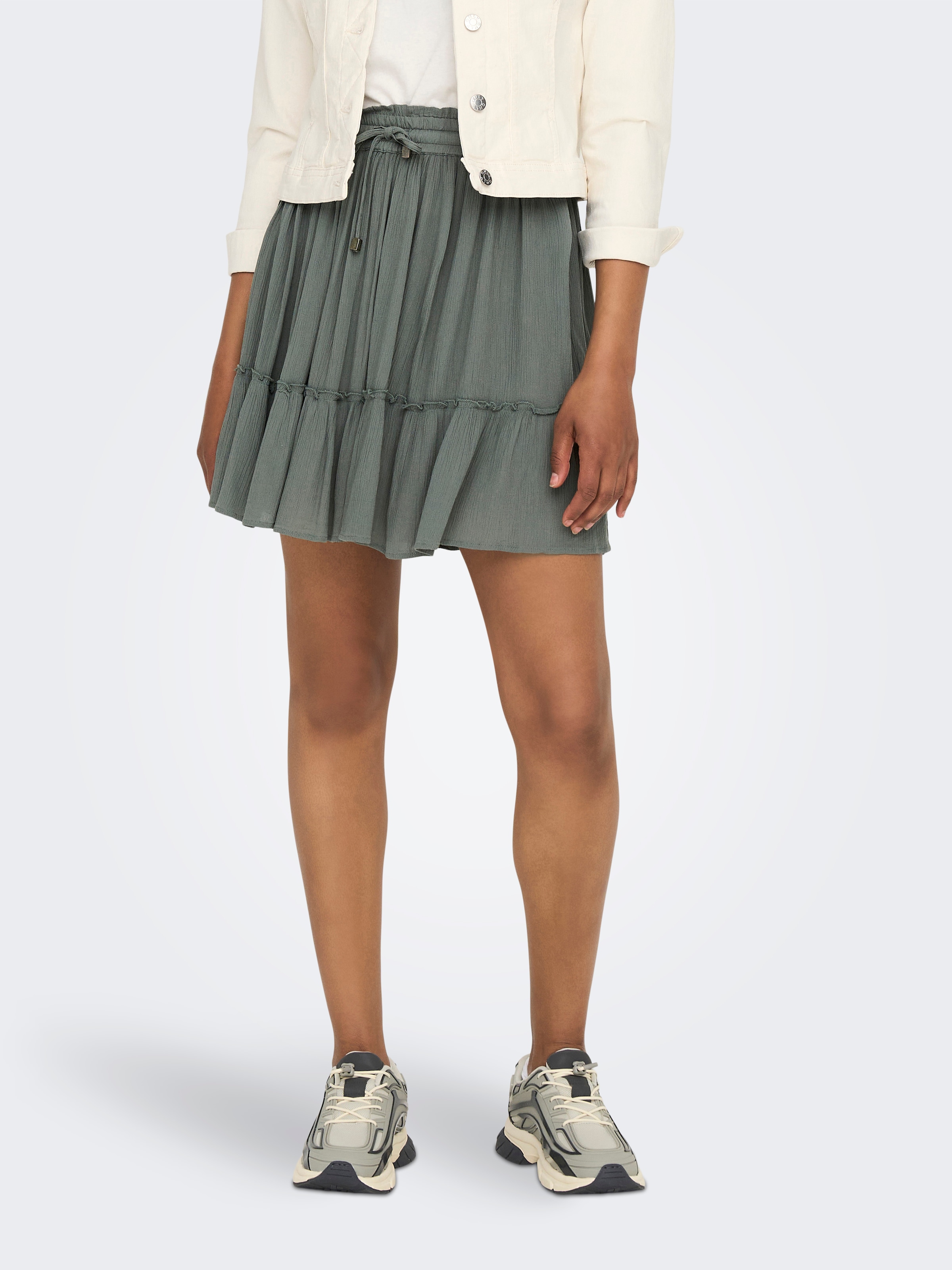ONLY Minirock »ONLIBIZA LIFE SHORT SKIRT WVN NOOS«, mit Volant