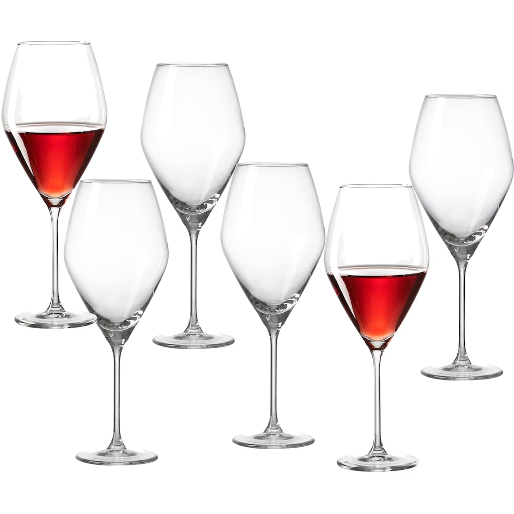 Ritzenhoff & Breker Rotweinglas »Salsa«, (Set, 6 tlg.), robust und kristallklar, 6-teilig