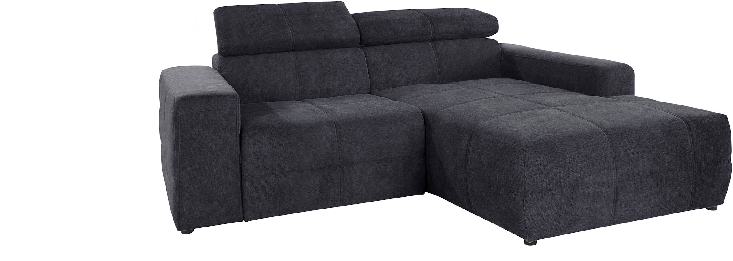 DOMO collection Ecksofa »Brandon kleine Ausführung B/T/H: 214/100/80 cm«, Mit Kopfteilverstellung, auch in Leder und Cord, L-Form