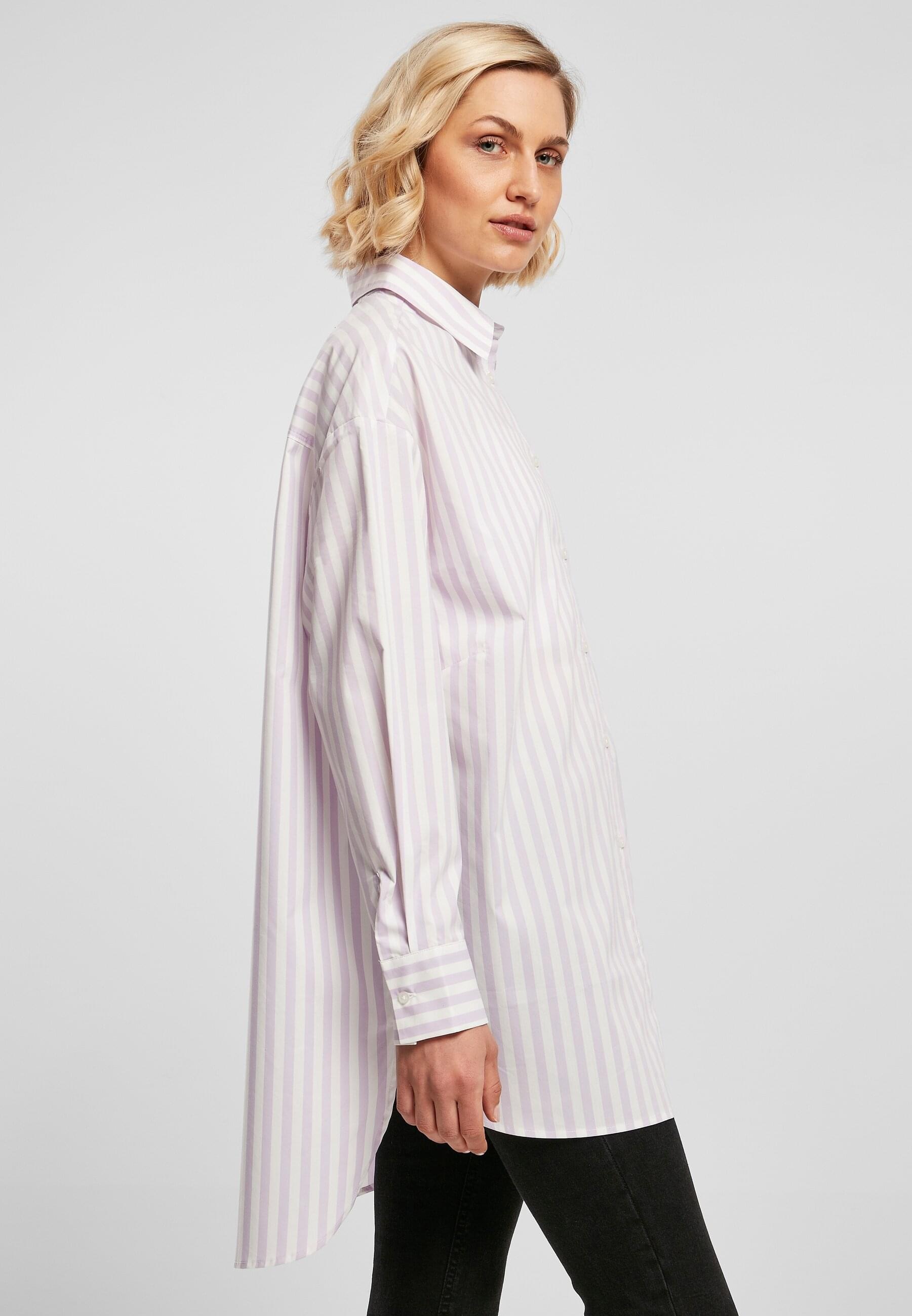 URBAN CLASSICS Klassische Bluse »Urban Classics Damen Ladies Oversized Stripe Shirt«