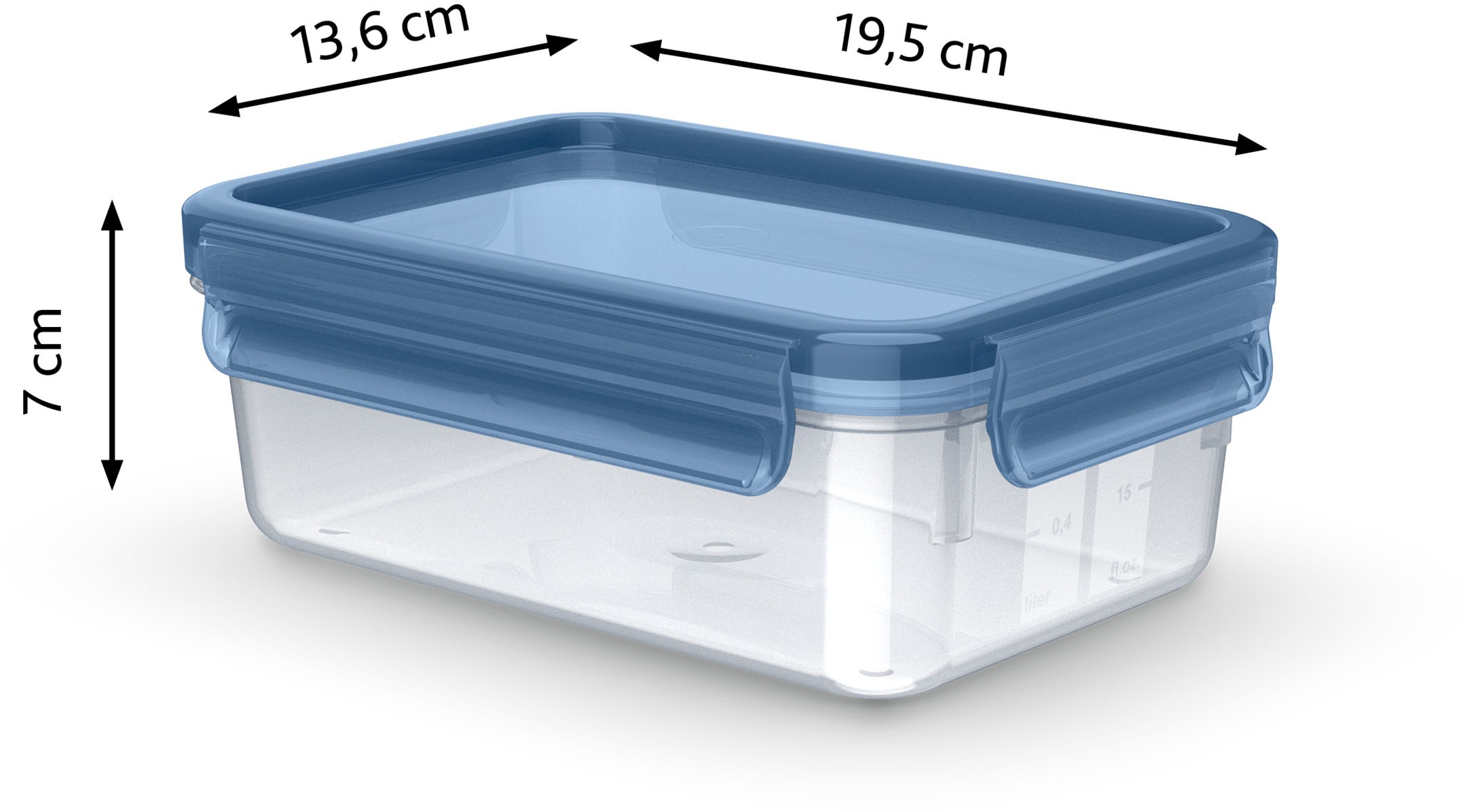 Emsa Frischhaltedose »Clip & Close Eco«, (2 tlg.), 1 L, rechteckig, Öko-Design, dicht, hygienisch, spülmaschinenfest