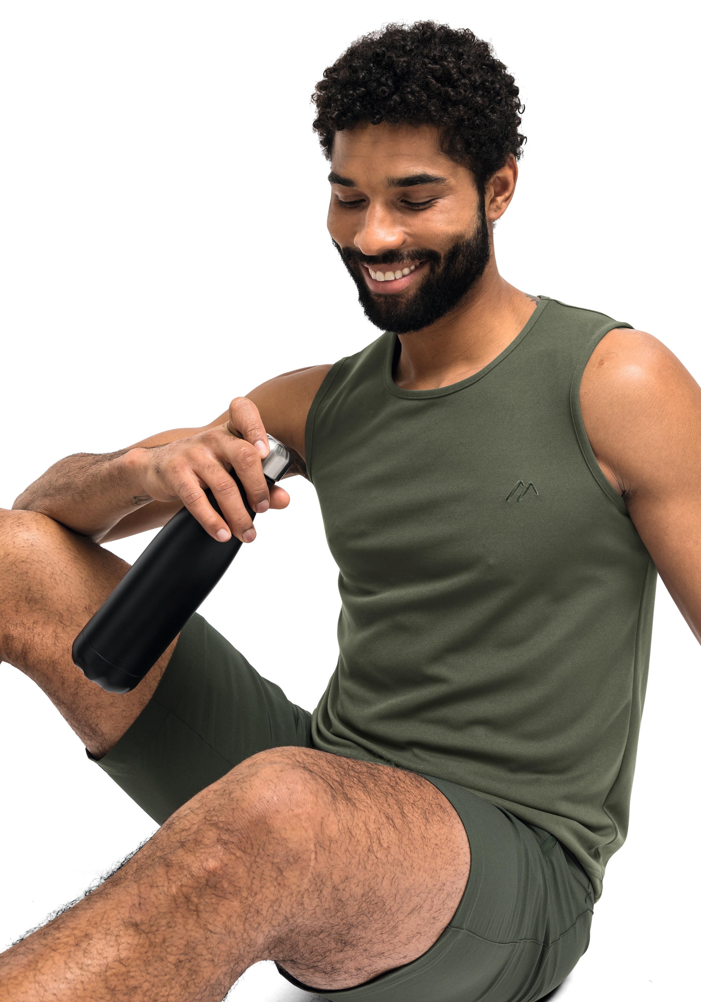 Maier Sports Funktionsshirt »Peter« Herren rundhals Tank-Top, pique Outdoor-Shirt, schnelltrocknend