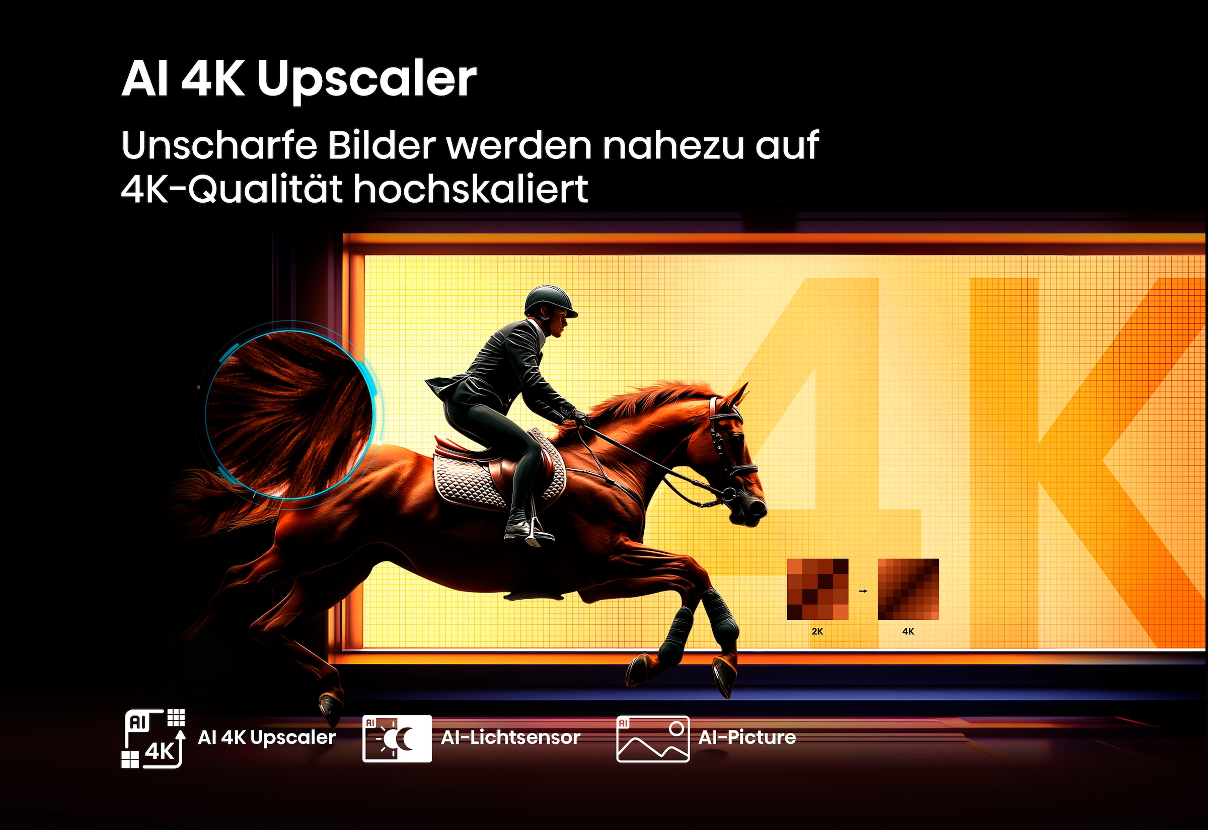 Hisense QLED-Fernseher »75E77Q«, 4K Ultra HD, Smart-TV, 4K UHD QLED