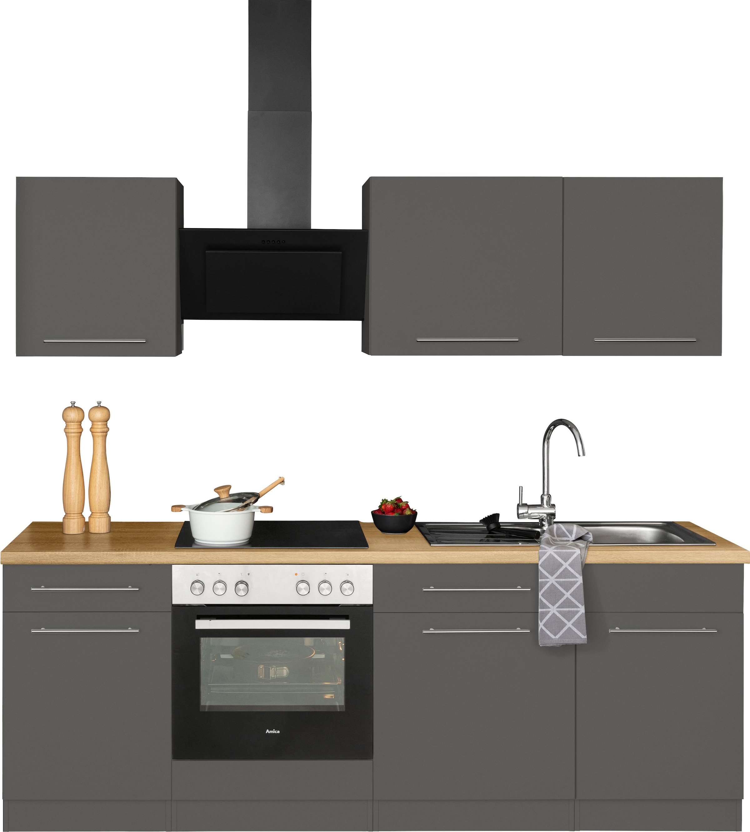 wiho Küchen Küchenzeile »Unna« ohne E-Geräte, Breite 220 cm