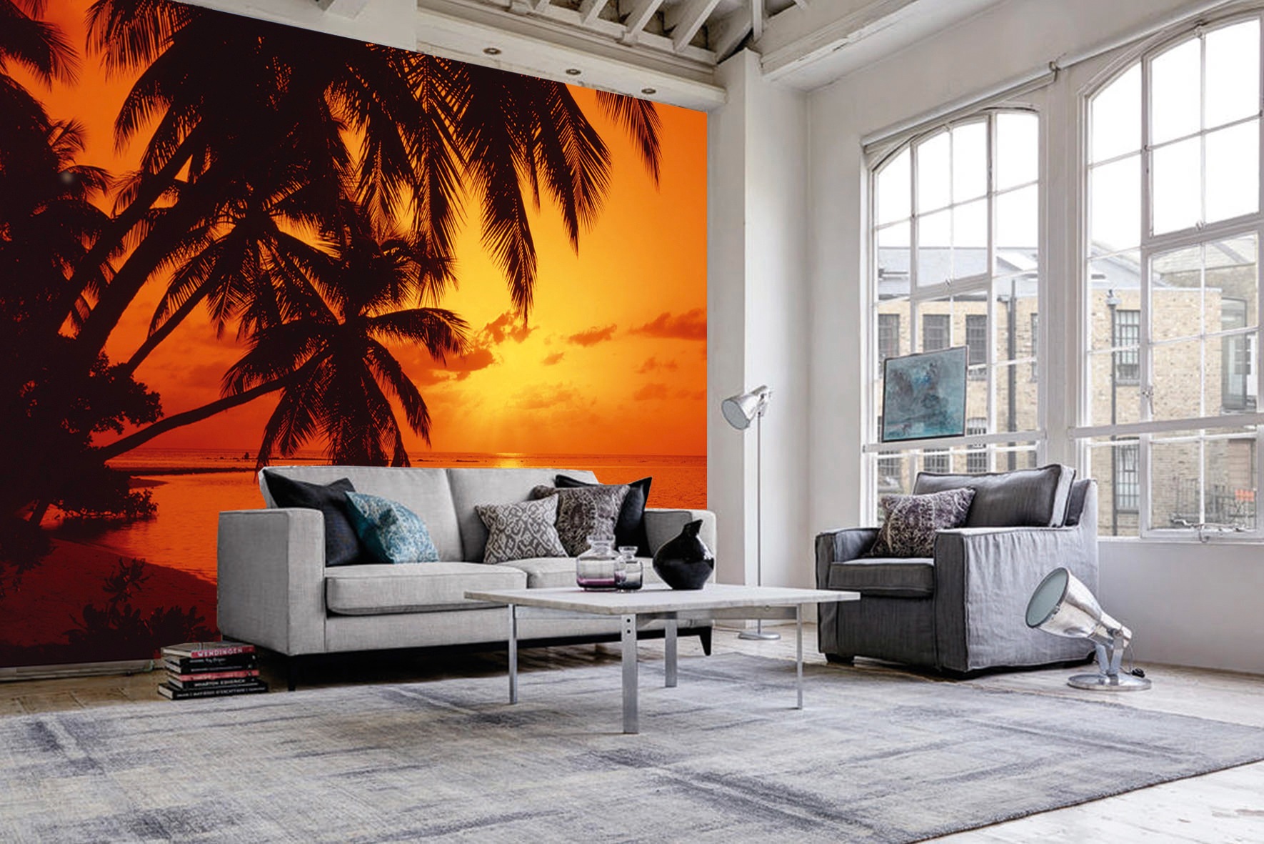 Papermoon Fototapete »Tropic Sunset« glatt günstig online kaufen
