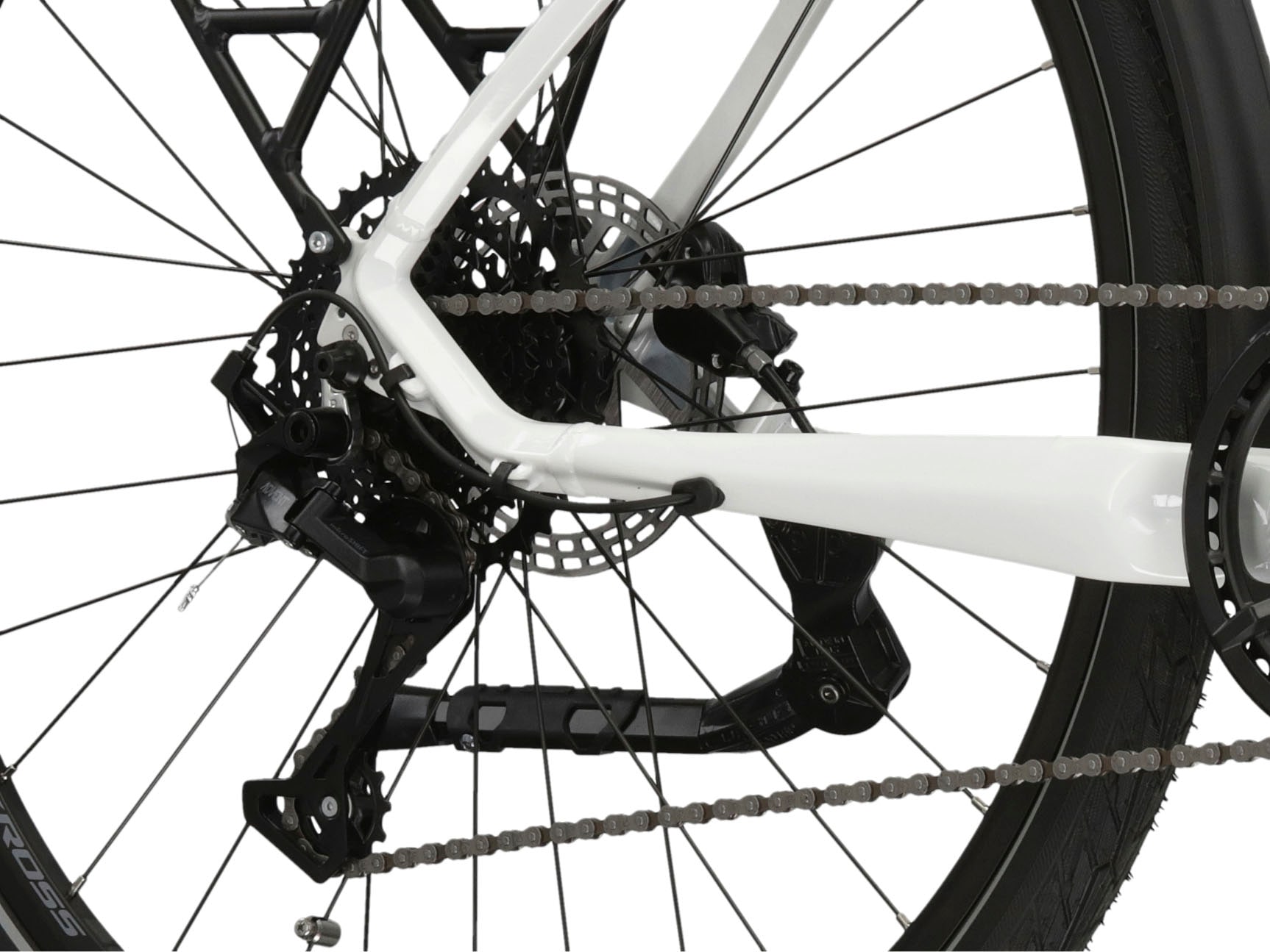 Kross E-Bike »KROSS E-Trekkingrad Trans 5.0 28" weiß 9 Gänge«, 9 Gang, microSHIFT, ADVENT M619, Mittelmotor 250 W, Pedelec, Elektrofahrrad für Damen und Herren