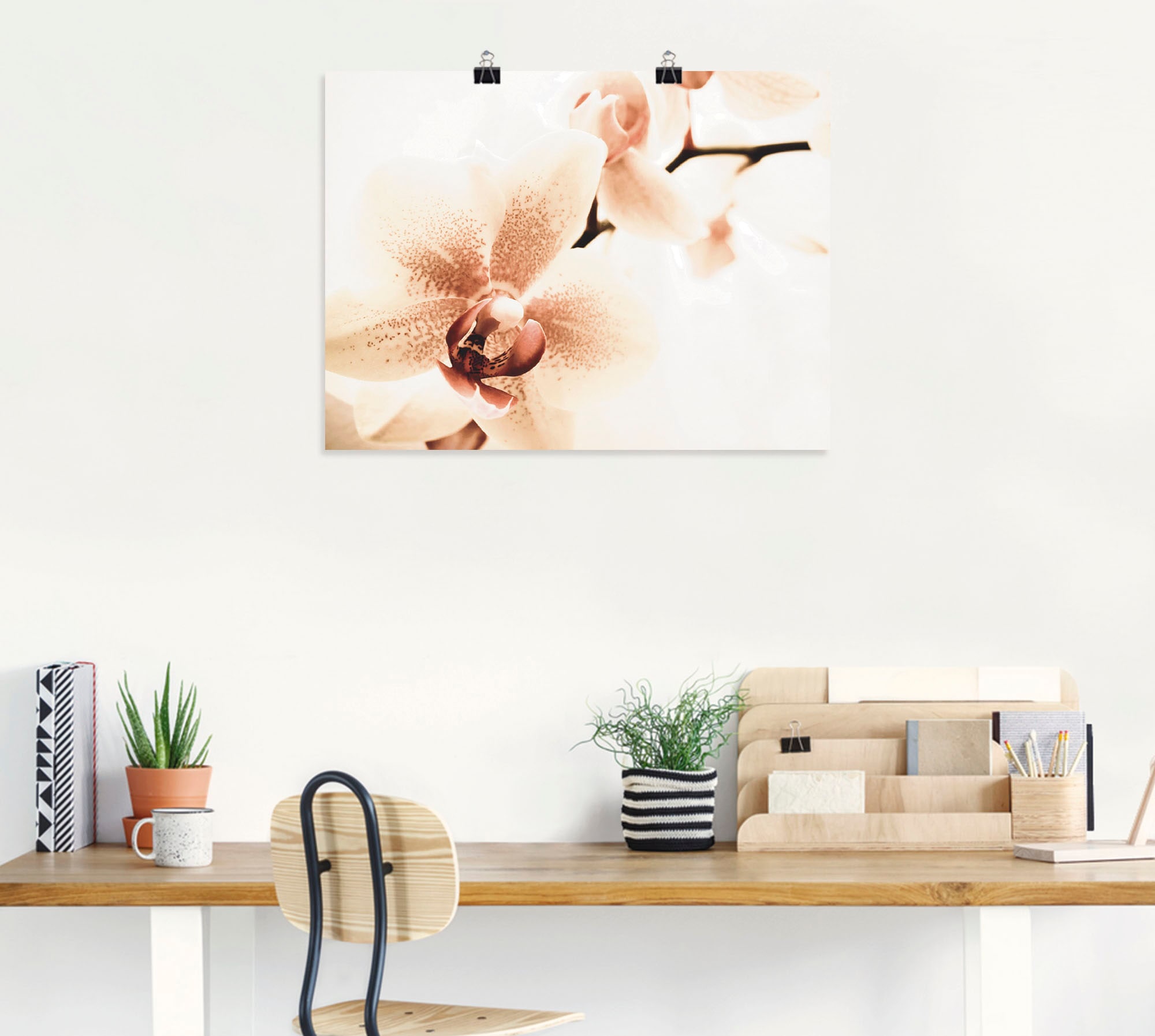 Artland Wandbild »Orchidee abstrakte Collage«, Blumen, (1 St.), als Leinwan günstig online kaufen