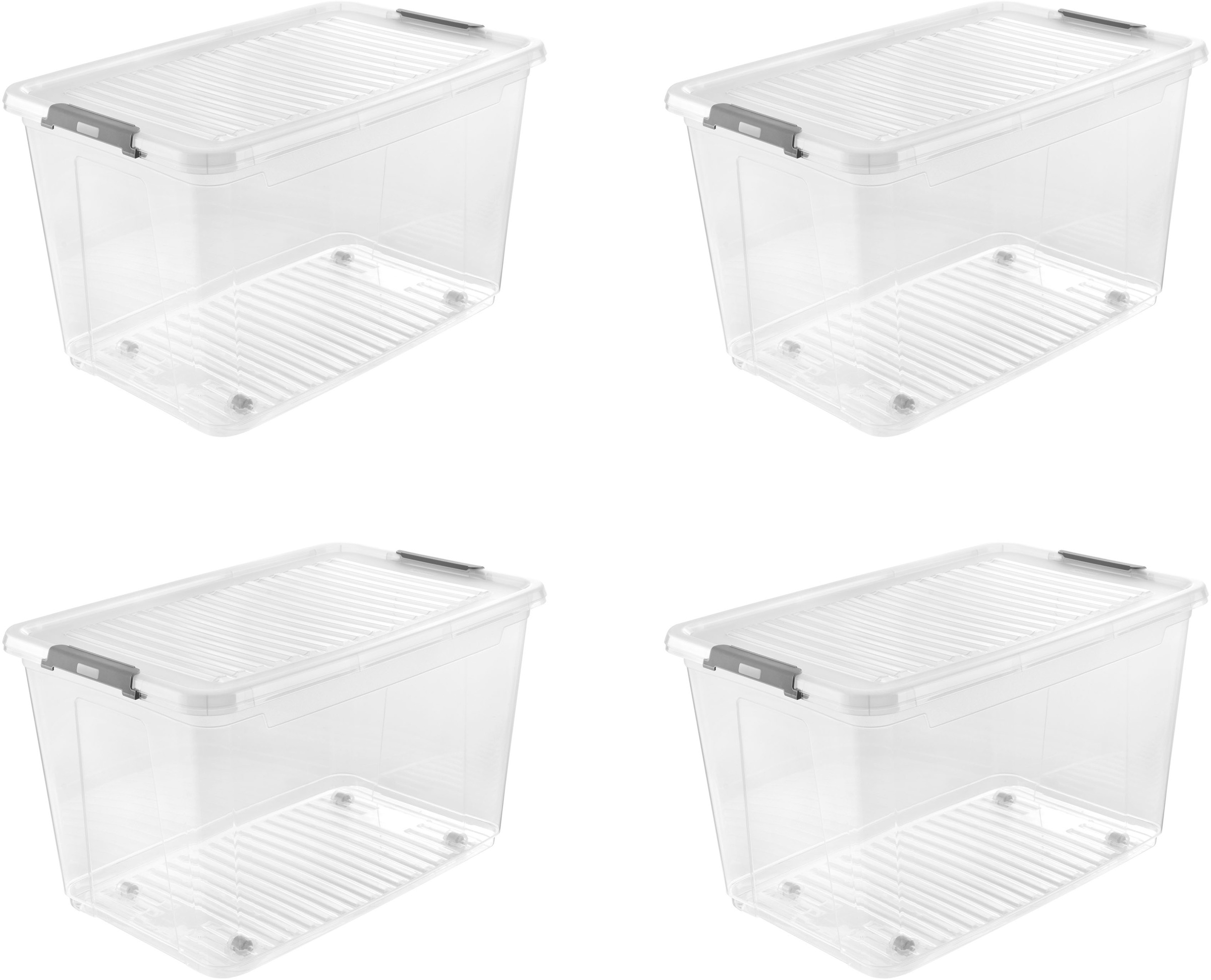 keeeper Aufbewahrungsbox »Clipbox Leo (Set 4 St.) 56 L, 59 x 38 x 35,5 cm« günstig online kaufen