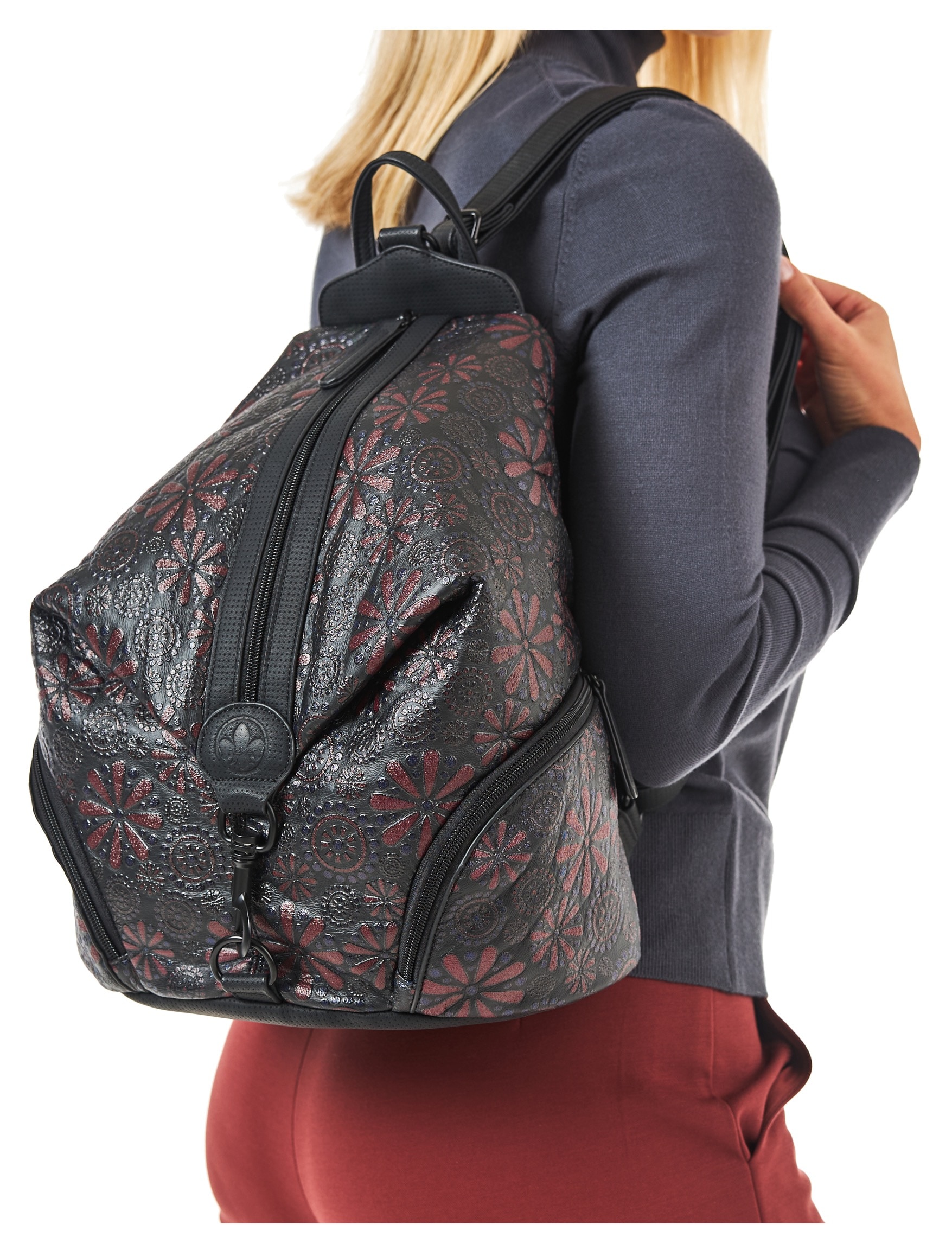 Rieker Cityrucksack »morelia/ kuka«, mit praktischem Reißverschluss-Rückfach