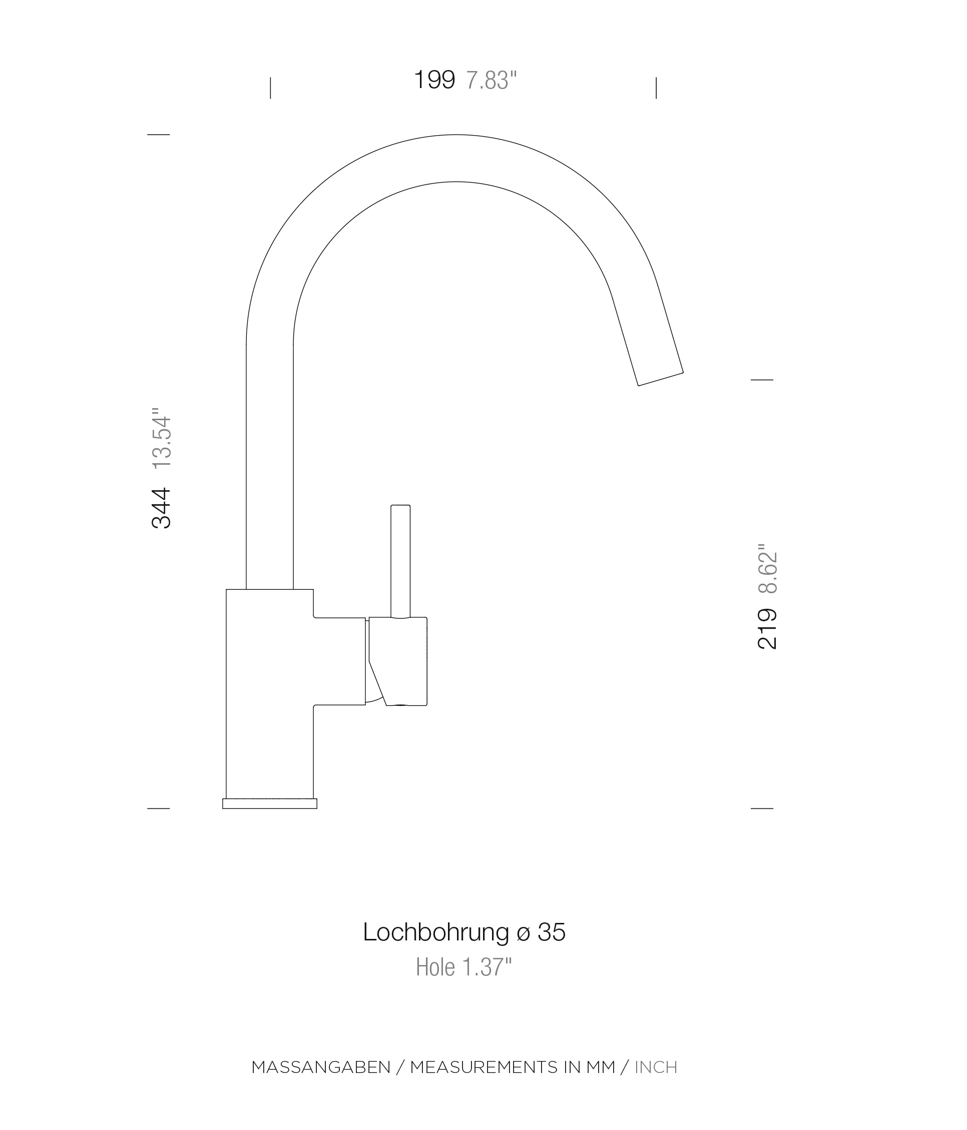 Schock Küchenarmatur »Plutos« Hochdruck, Festauslauf, Temperaturbegrenzer, Schwenkbereich 360°