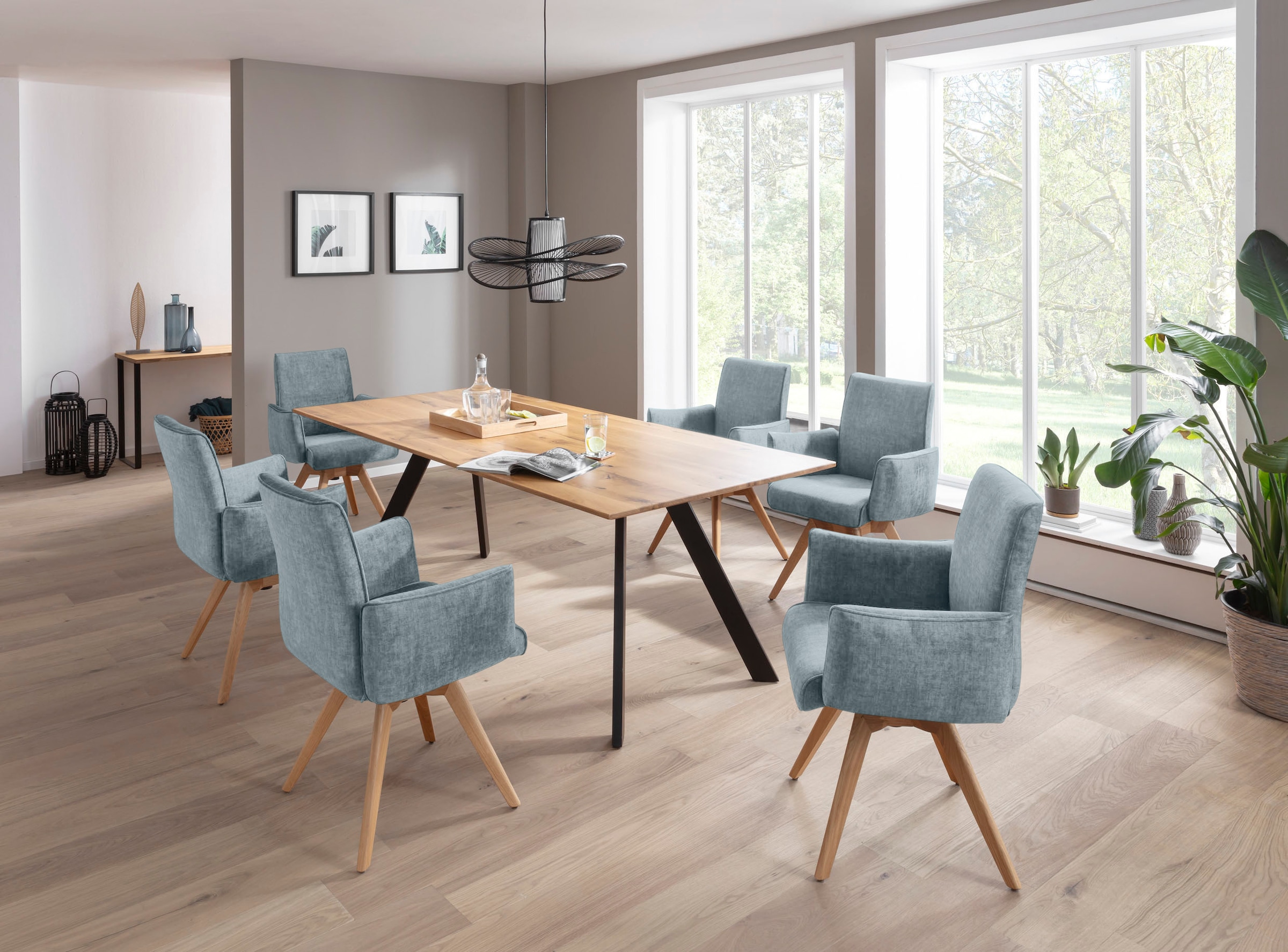 K+W Komfort & Wohnen Drehstuhl () Armlehnenstuhll mit 360° Drehfunktion mas günstig online kaufen