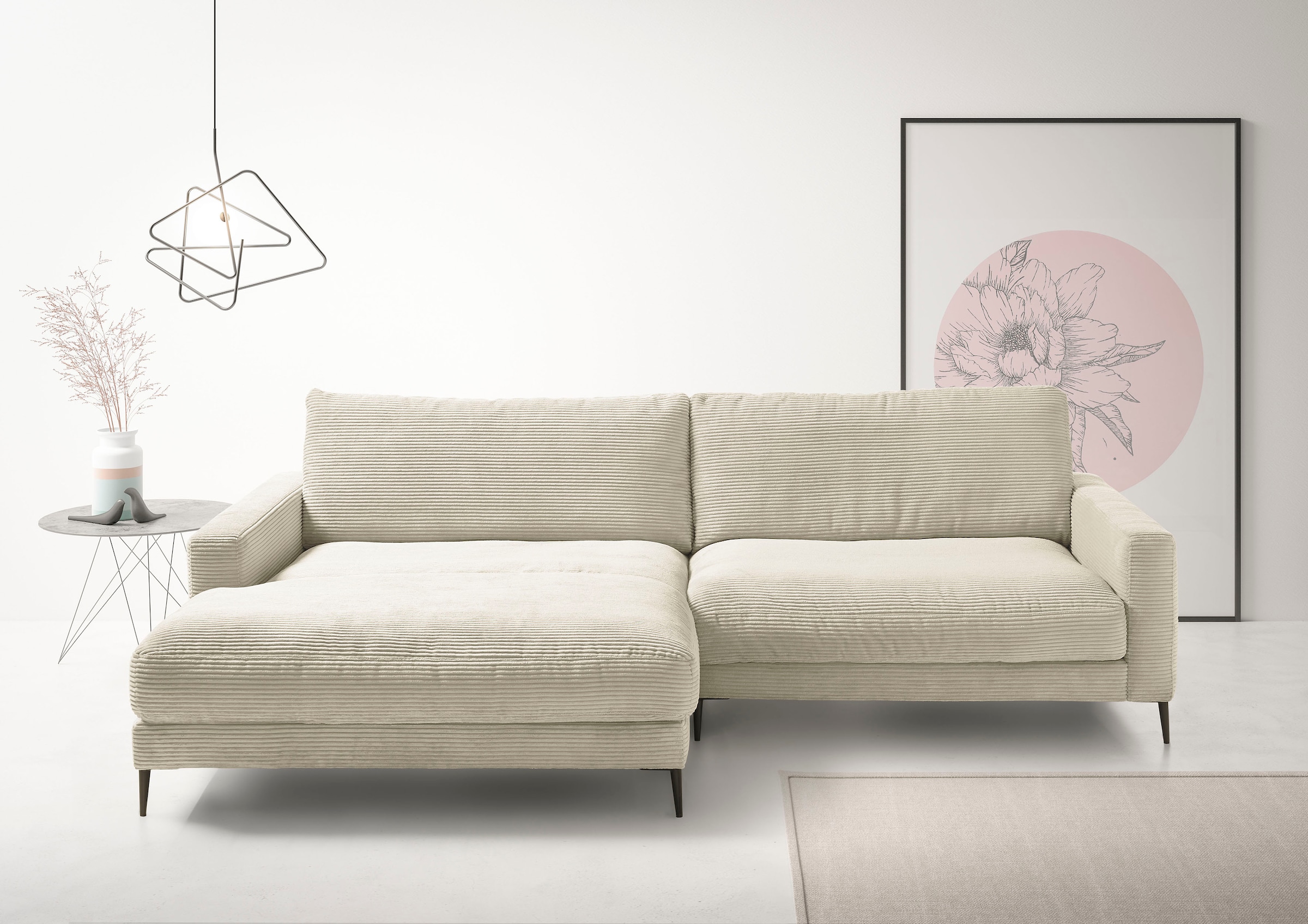 Home affaire Ecksofa »Downtown, B/T/H: 272/190/84 cm L-Form« weicher Sitzko günstig online kaufen