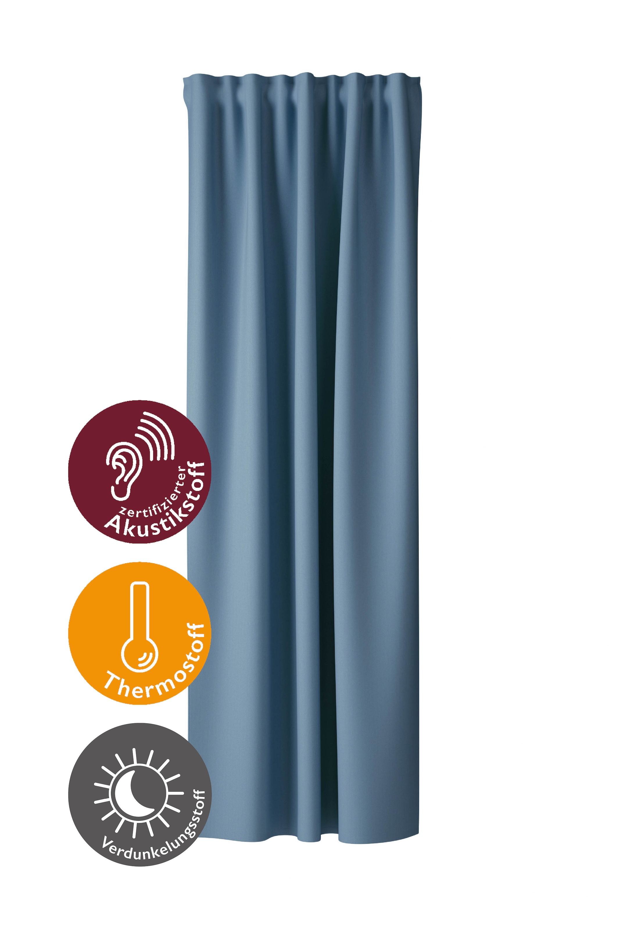 HOMING Vorhang »Galdin« Multifunktionsband 1 Stk. tlg. Verdunklungsvorhang, blickdicht, Thermo, Energiesparend