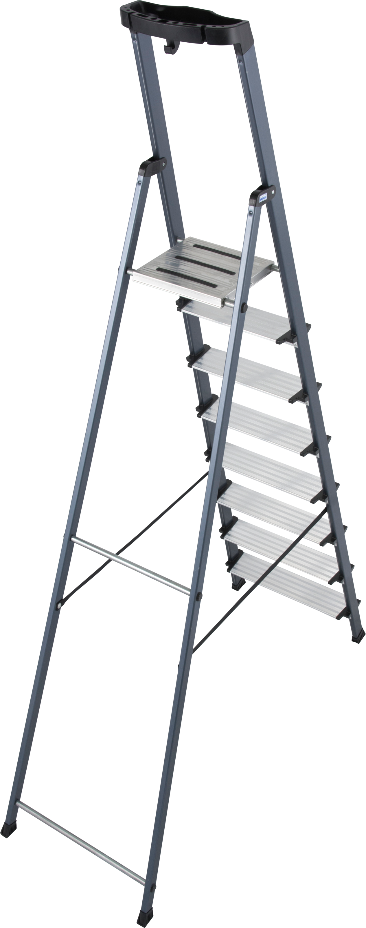 KRAUSE Stehleiter »Securo«, Alu eloxiert, 1x8 Stufen, Arbeitshöhe ca. 370 cm