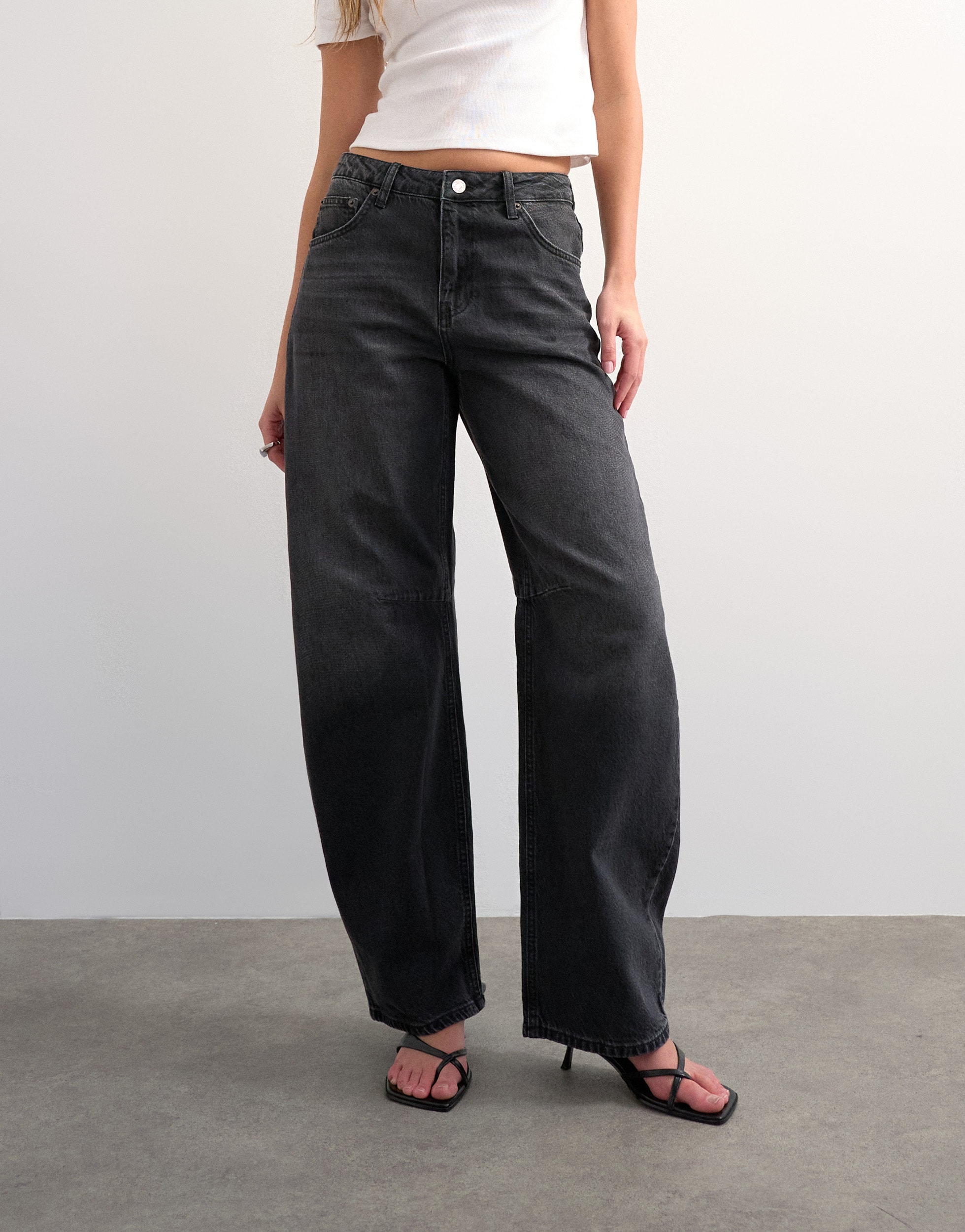 TOPSHOP Weite Jeans »TSBARREL HR DENIM JEANS BLW NOOS« Baumwolle, barrel fit, high waist