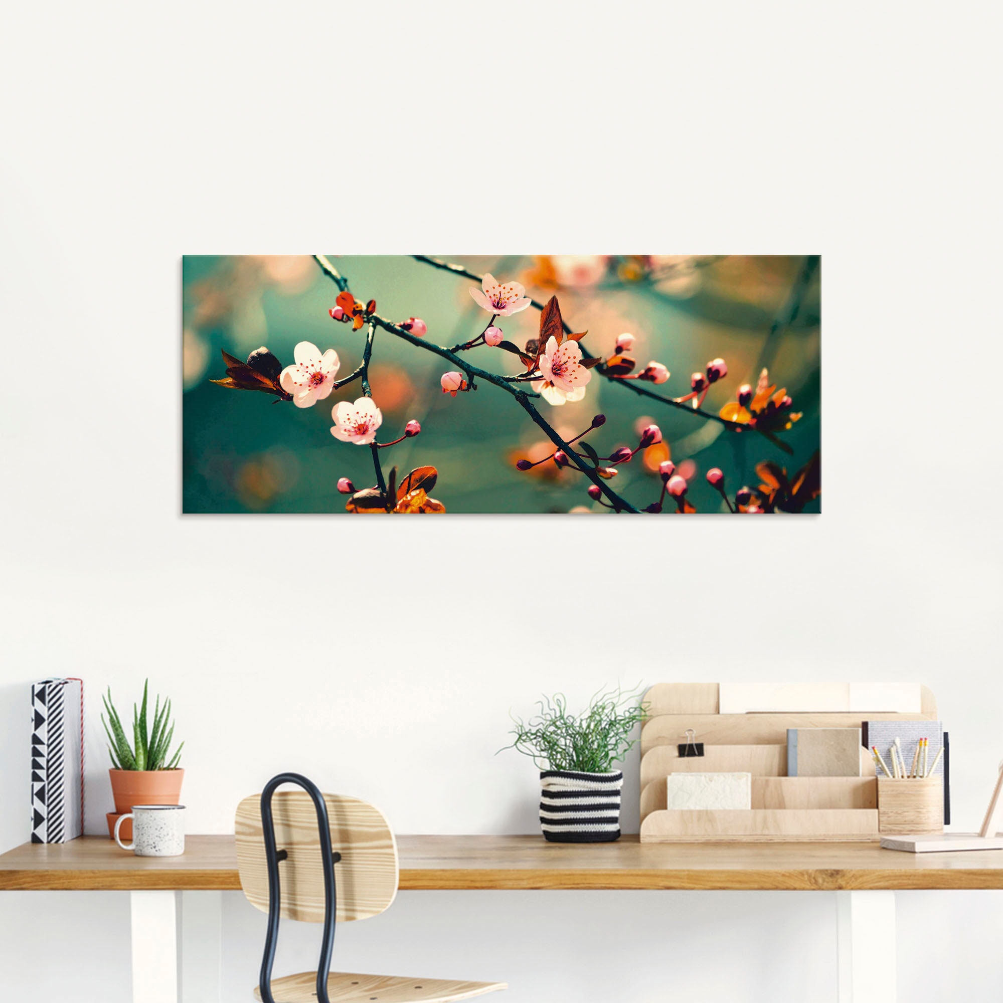 Artland Glasbild "Japanische Kirsch Sakura Blumen", Blumen, (1 St.), in ver günstig online kaufen