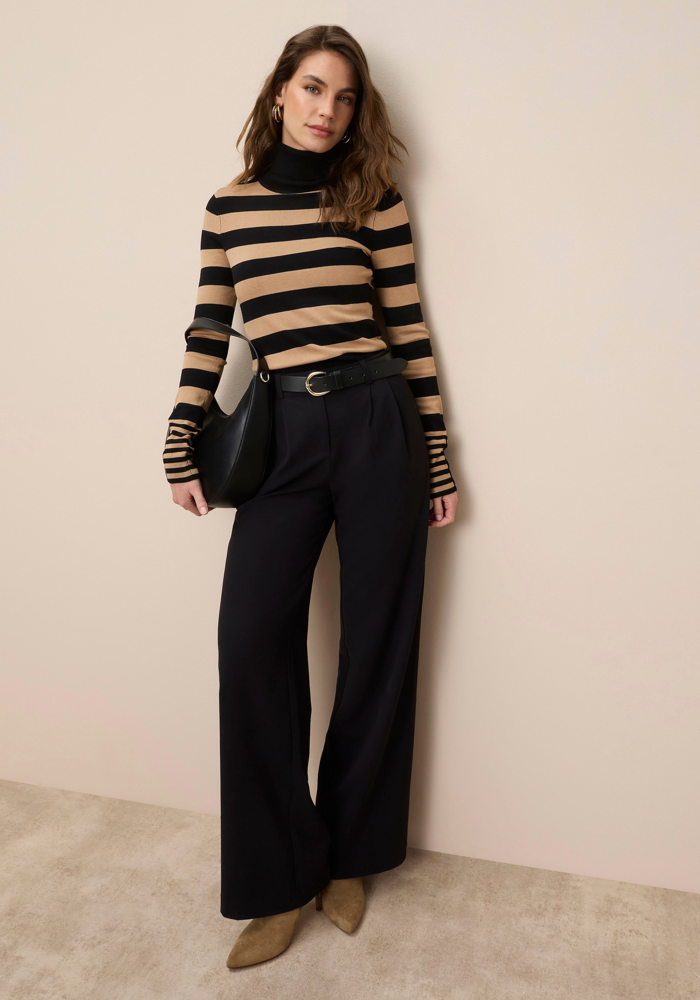 Tamaris Rollkragenpullover im lässigen Streifendesign