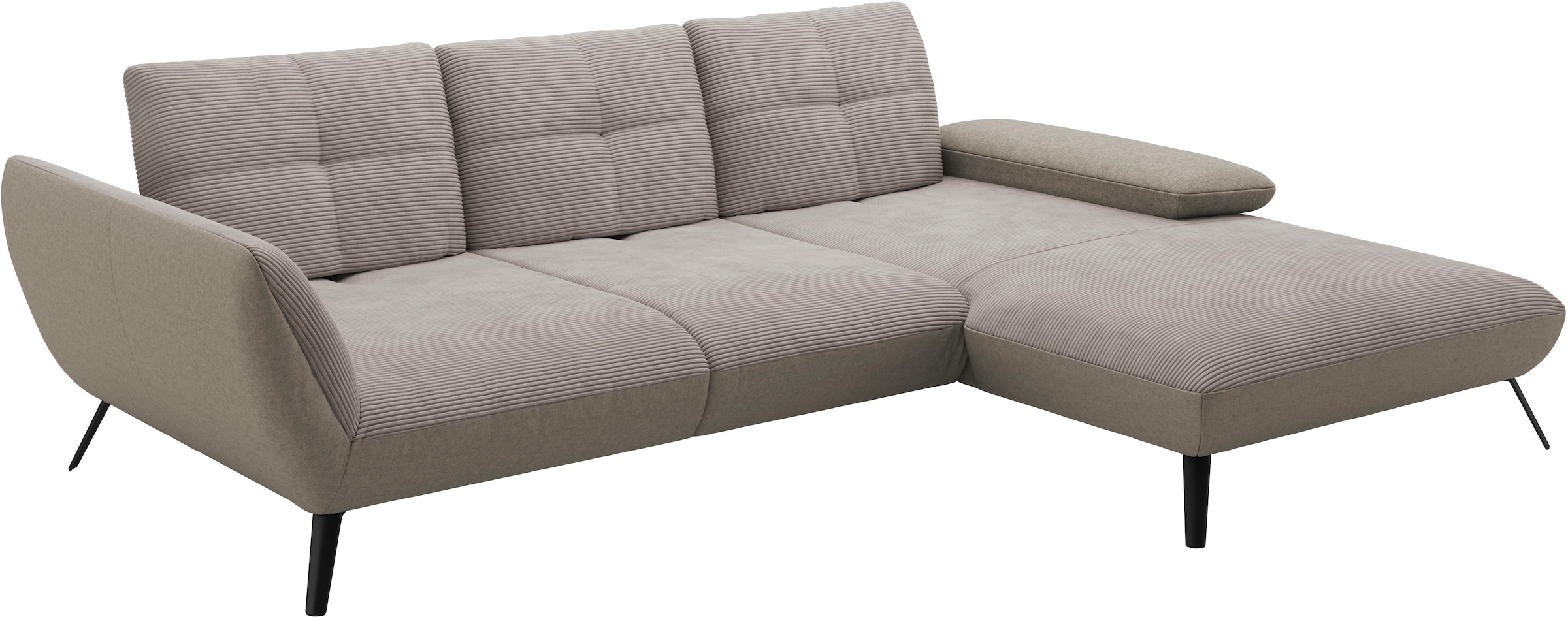 Places of Style Ecksofa »Mikado L-Form«, inkl. Sitztiefenverstellung und Armteilverstellung