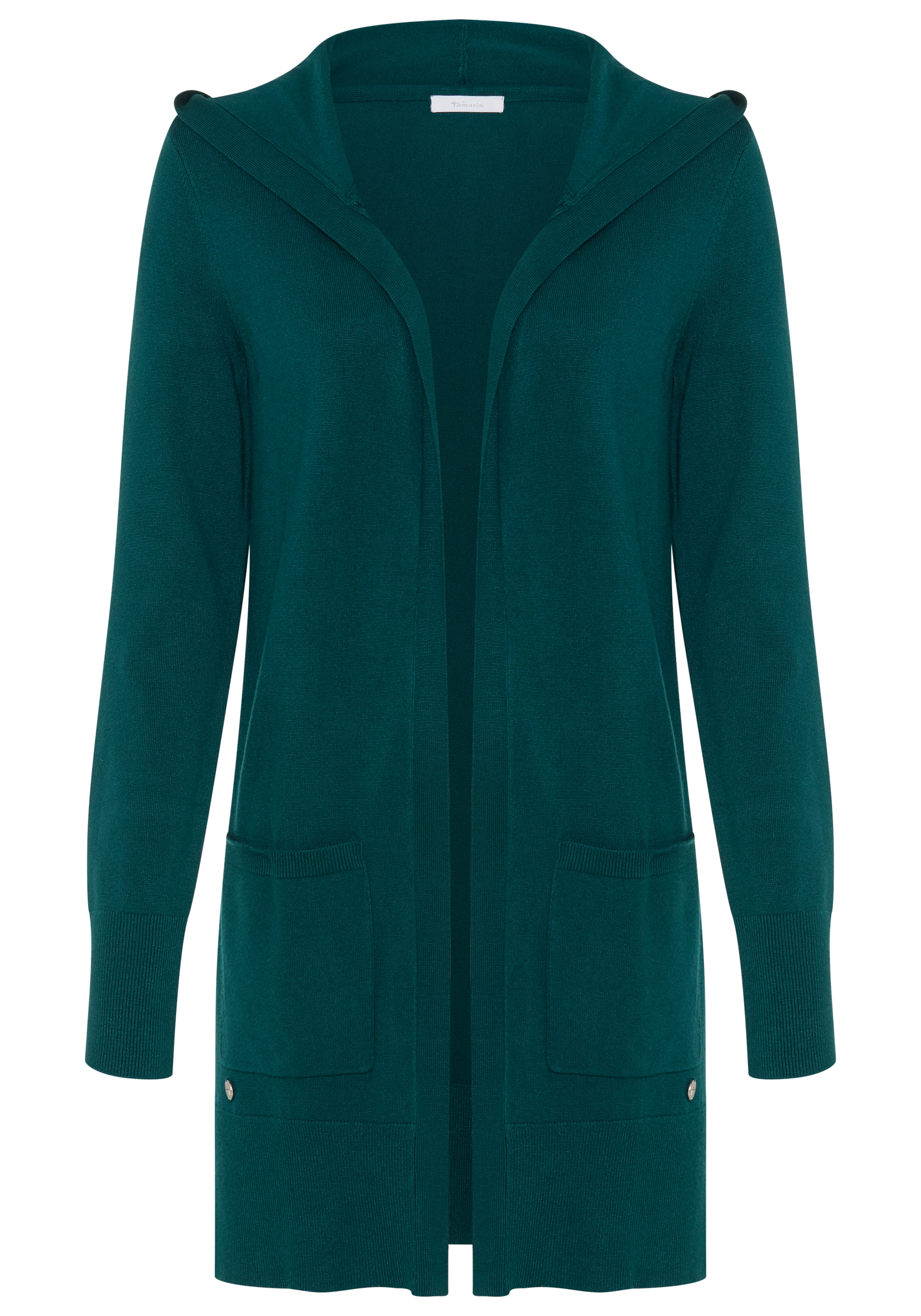 Tamaris Longstrickjacke »aus weicher Viskosemischung« mit Kapuze, aus angenehmer Viskosemischung
