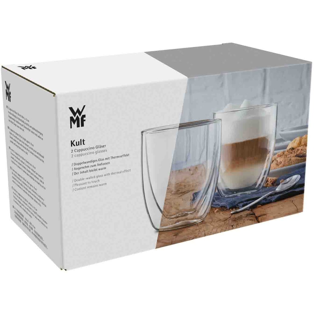 WMF Gläser-Set »Kult Coffee«, (Set, 2 tlg.), doppelwandige Ausführung mit Thermoeffekt