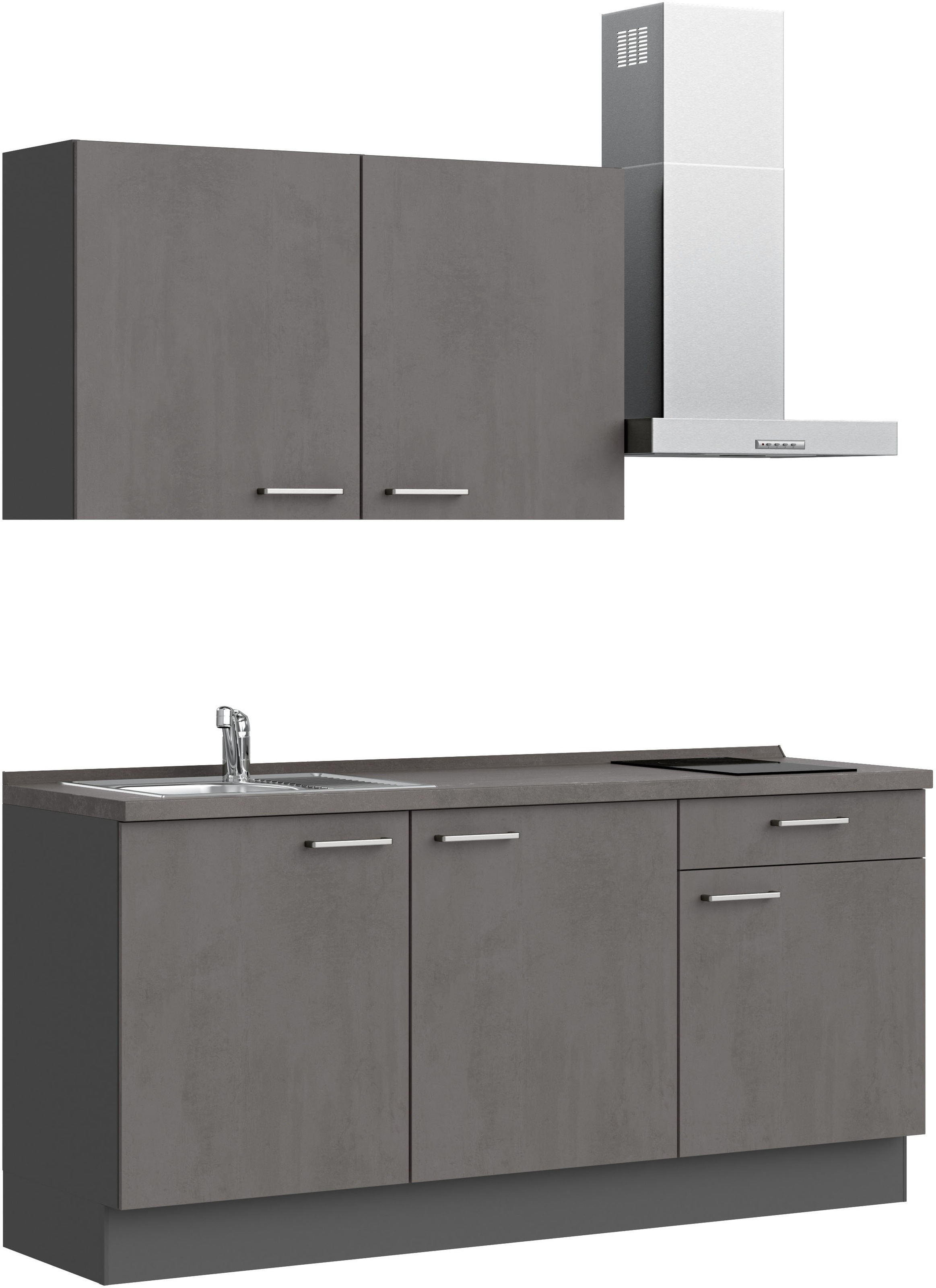 nobilia® Küchenzeile »"Riva I"«, vormontiert, Ausrichtung wählbar, Breite 180 cm, wahlw. mit E-Geräten