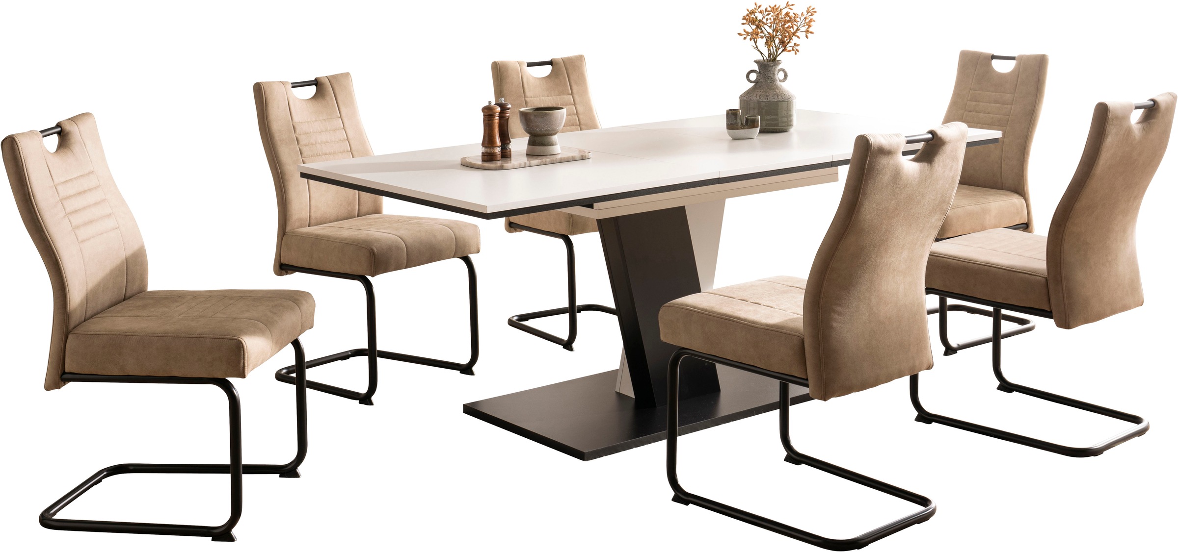 OTTO home Essgruppe »"Altona", Esstisch ausziehbar plus 6 Stühle, TOPSELLER günstig online kaufen