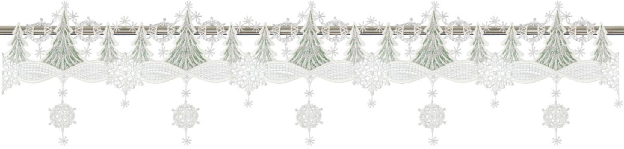 W. Reuter & Sohn - Plauener Spitze® Scheibengardine »Winterwald«, (1 St.), Made in Germany