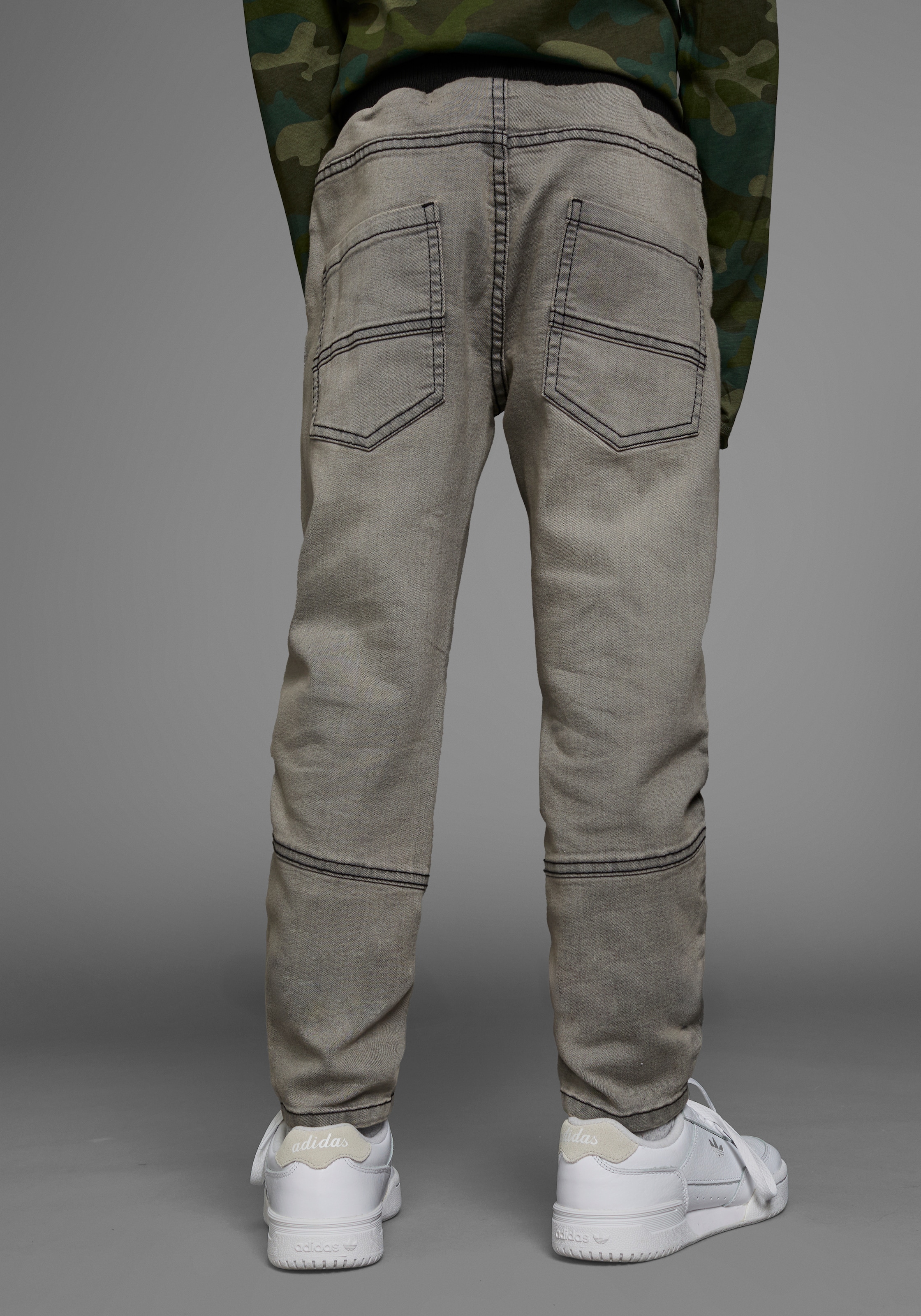 Arizona Schlupfjeans », Stretch-Jeans für Jungen«, bequeme O-Shape-Passform, Used-Look-Waschung