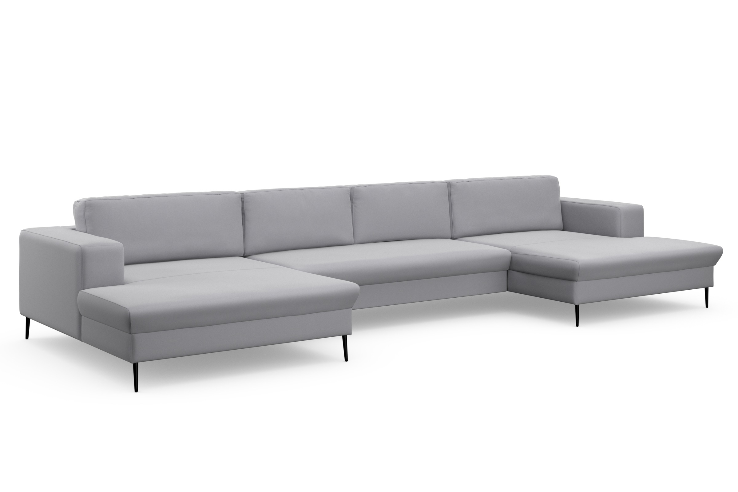 DOMO collection Wohnlandschaft »Modica U-Form«, XXL, in moderner Optik mit, 2 großzügigen Recamieren, auch in Cord