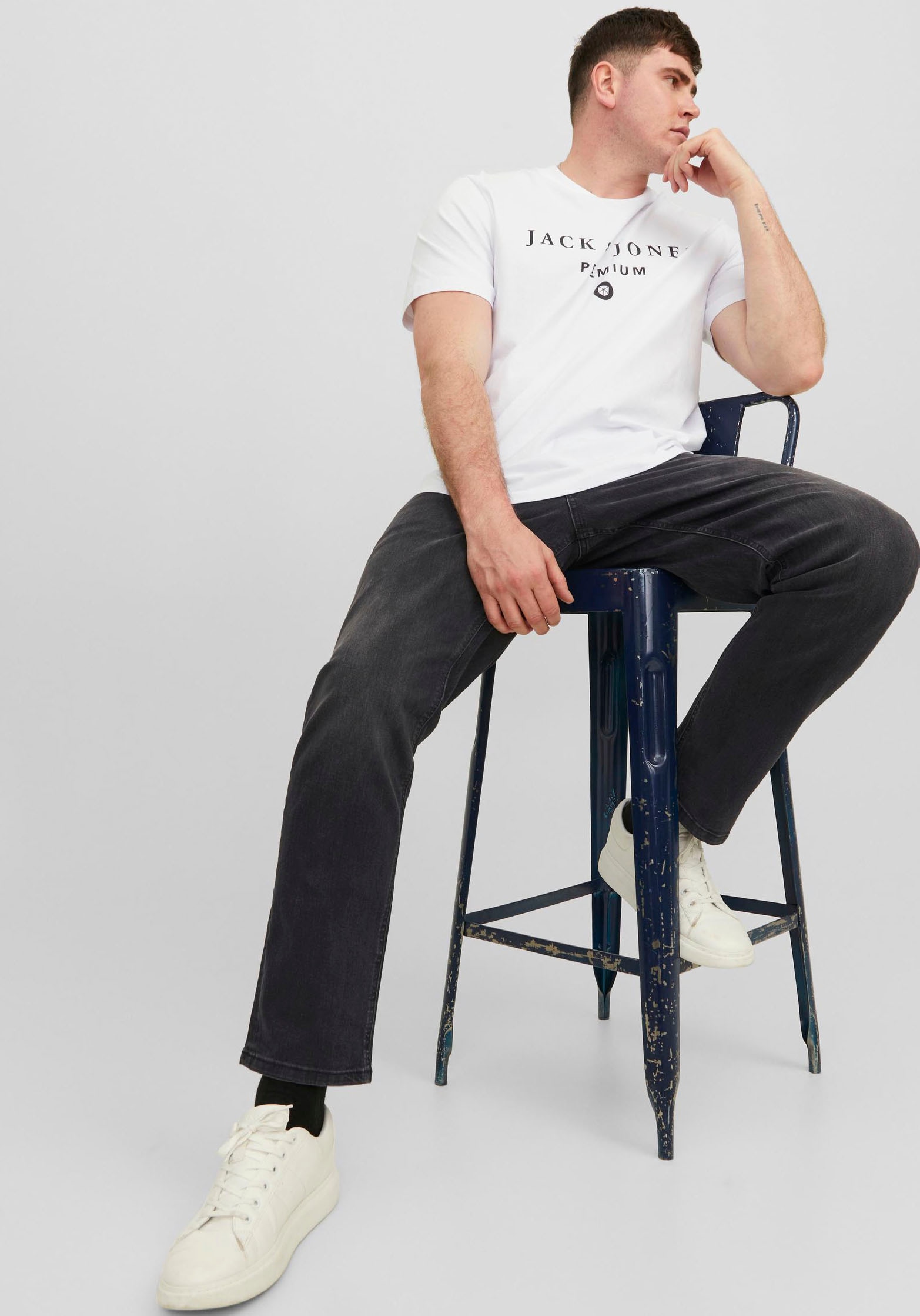 Jack & Jones PlusSize Slim-fit-Jeans »JJIGLENN JJORIGINAL MF 071 NOOS PLS«