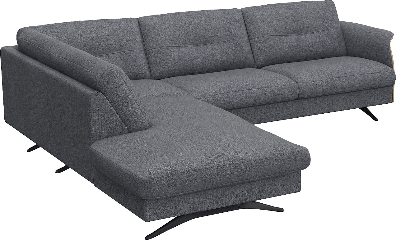 FLEXLUX Ecksofa »Glow, super bequem durch hochwertigem Sitzaufbau mit Federkern, L-Form« Skandinavisches Design, In hochwertiger Verarbeitung