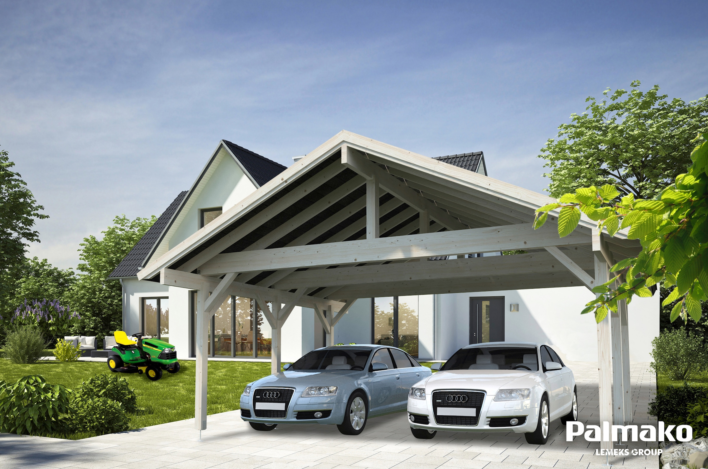 Palmako Einzelcarport »Robert«, Holz, natur