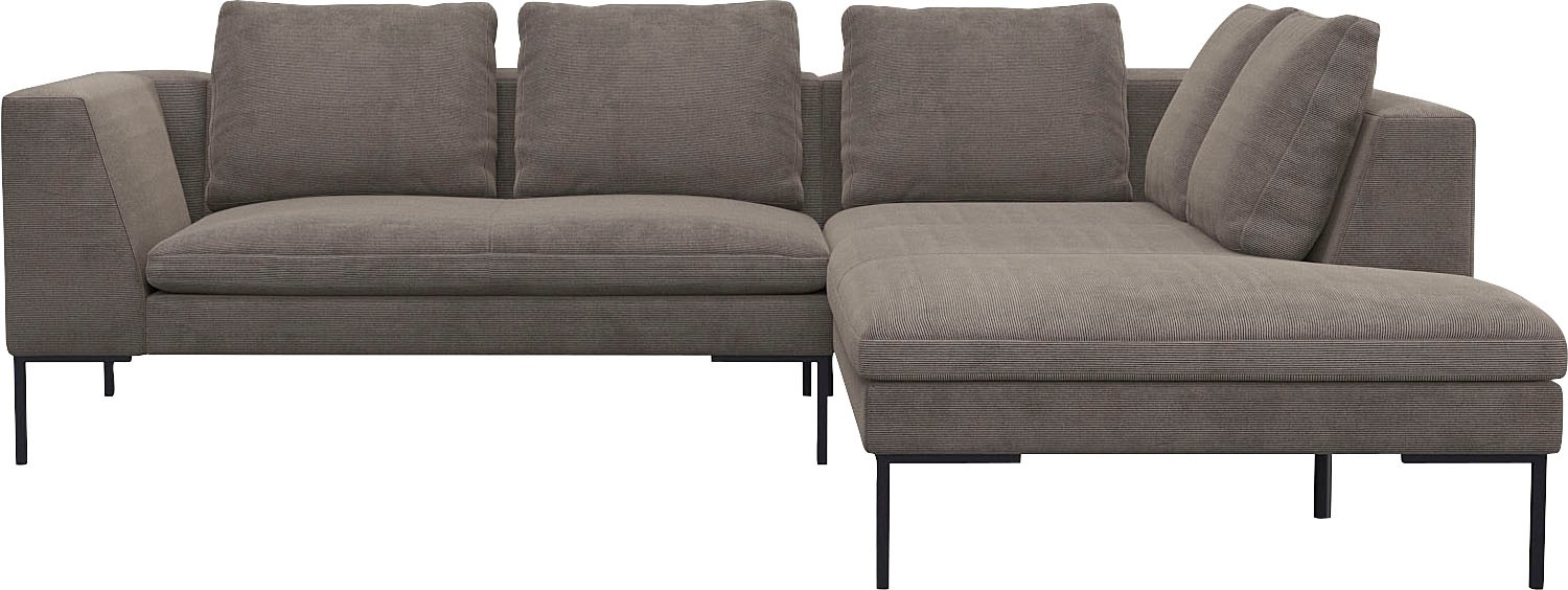 FLEXLUX Ecksofa »Loano, superbequemer Sitzkomfort durch Kaltschaum im Sitz, günstig online kaufen