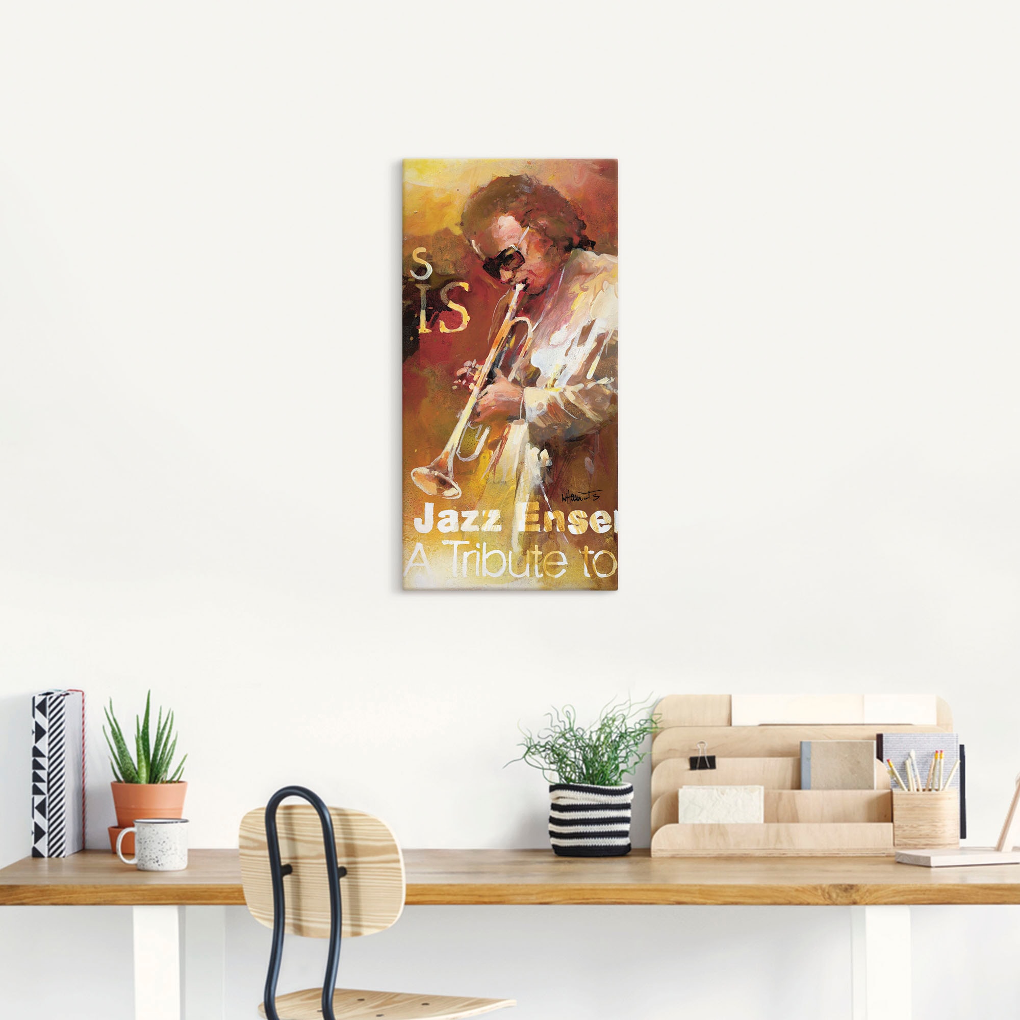 Artland Wandbild »Jazz Ensemble«, Musiker, (1 St.), als Leinwandbild, Wandaufkleber oder Poster in versch. Größen
