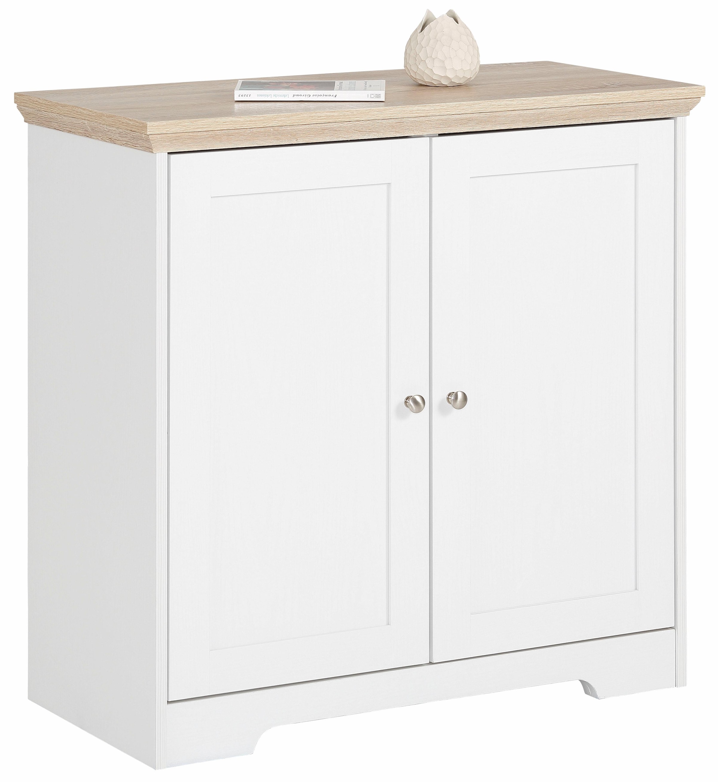 Home affaire Sideboard »Nanna«, Kommode mit einer Folien Oberfläche in Eiche-Optik, Breite 80 cm