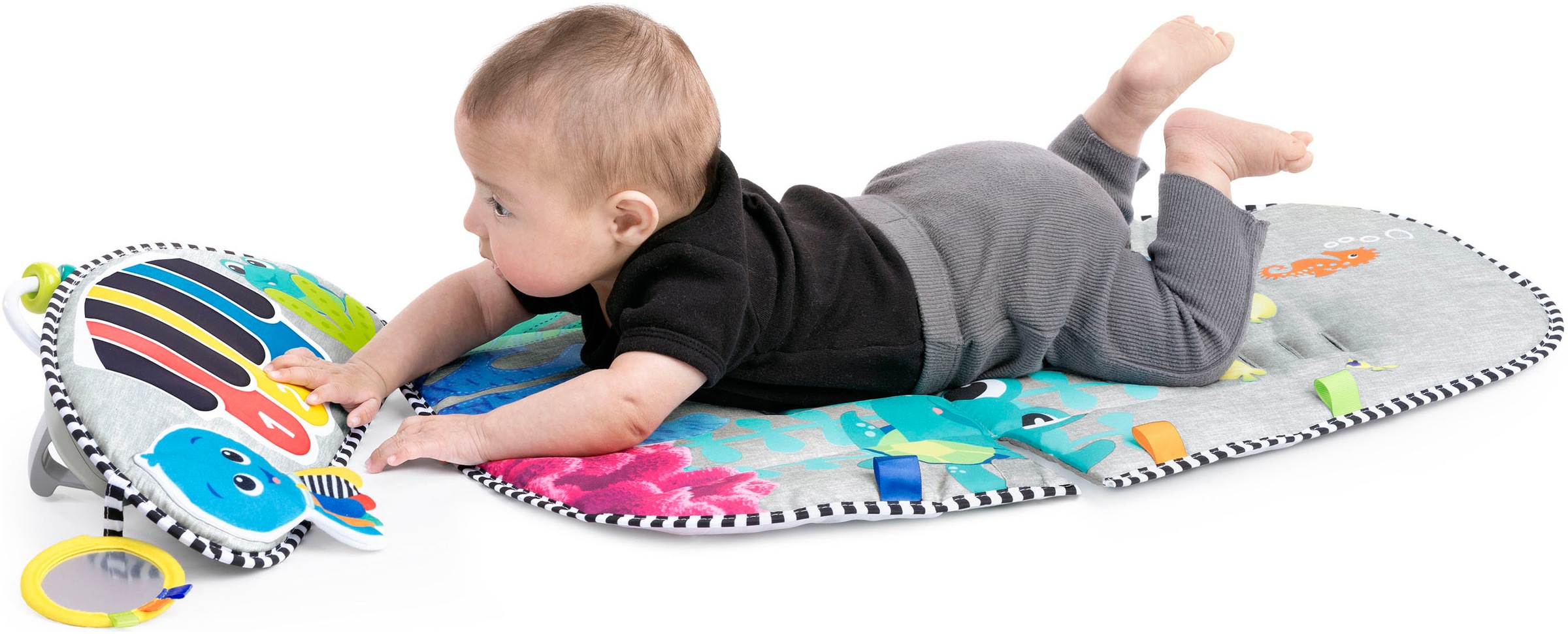 Baby Einstein Babywippe »Kick to It 4-in-1 Musical Swing & Rocker«, bis 9 kg, mit Sound-Effekt