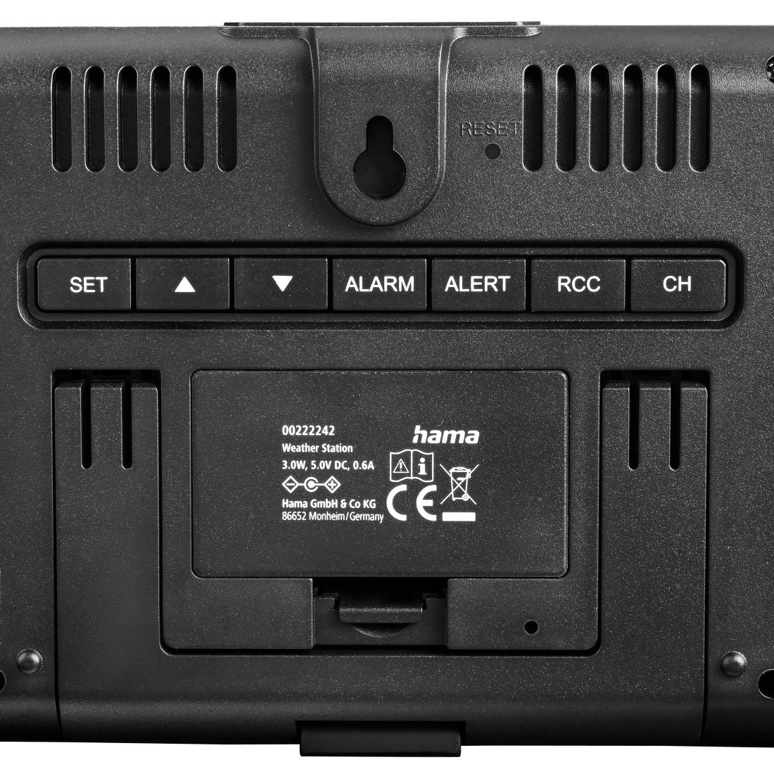 Hama Wetterstation »Wetterstation mit Farbdisplay, Außensensor, Wetter, Alarm, Temparatur« () Weckerfunktion, Schlummerfunktion, Mondphasenanzeige