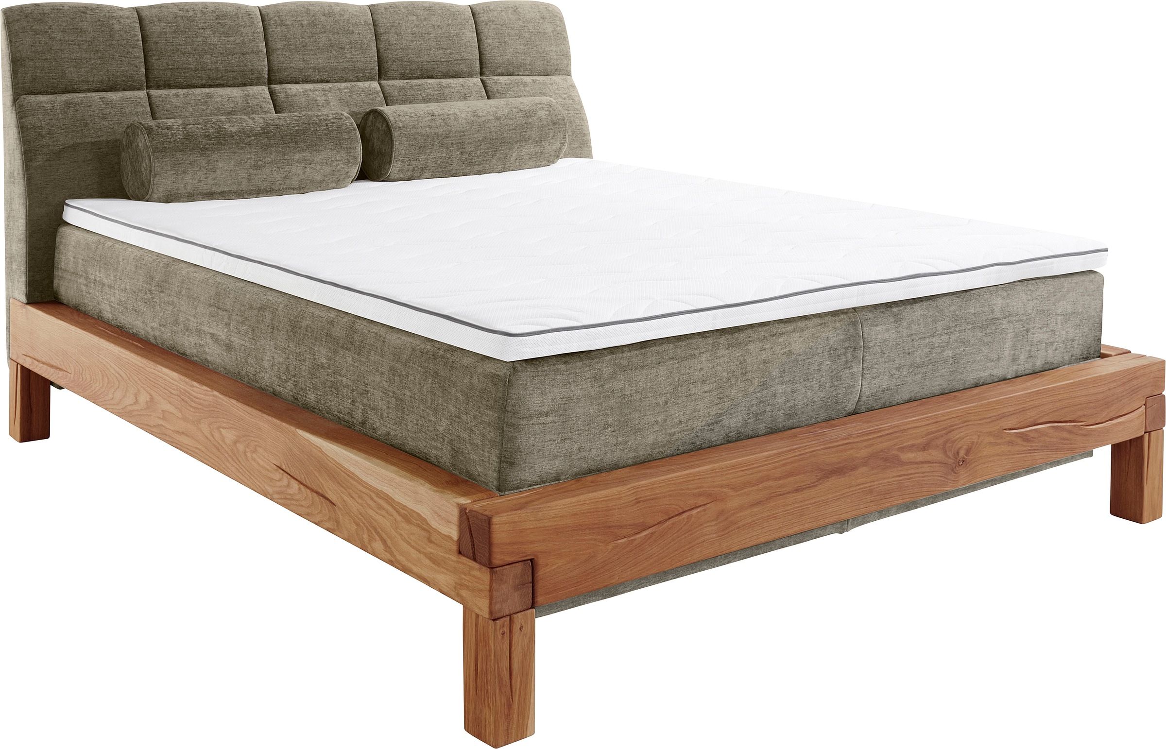 Home affaire Boxspringbett "Villads" Liegefläche: 160/200 cm aus Balkeneich günstig online kaufen