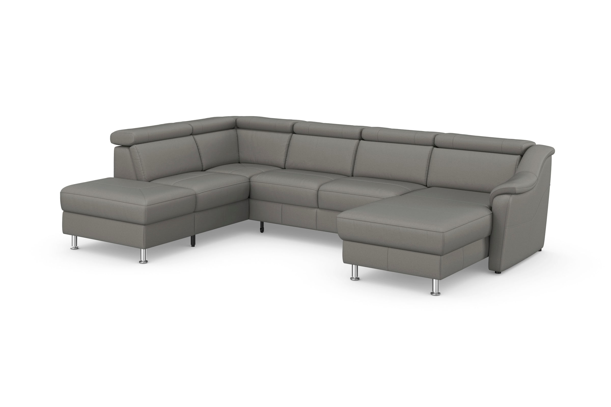sit&more Wohnlandschaft »Freetown U-Form«, Kopfteilverstellung und Federkern, wahlweise mit Bettfunktion