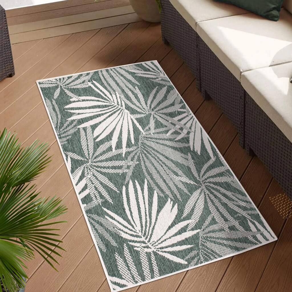 Carpet City Outdoorteppich »DUO RUG 5771«, rechteckig, 5 mm Höhe, Wendeteppich Wetterfest In- & Outdoor, Balkon, Terrasse, Wohnzimmer
