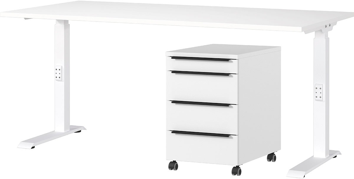 GERMANIA Büromöbel-Set »Mailand«, 2-teiliges Set: Schreibtisch + Rollcontai günstig online kaufen